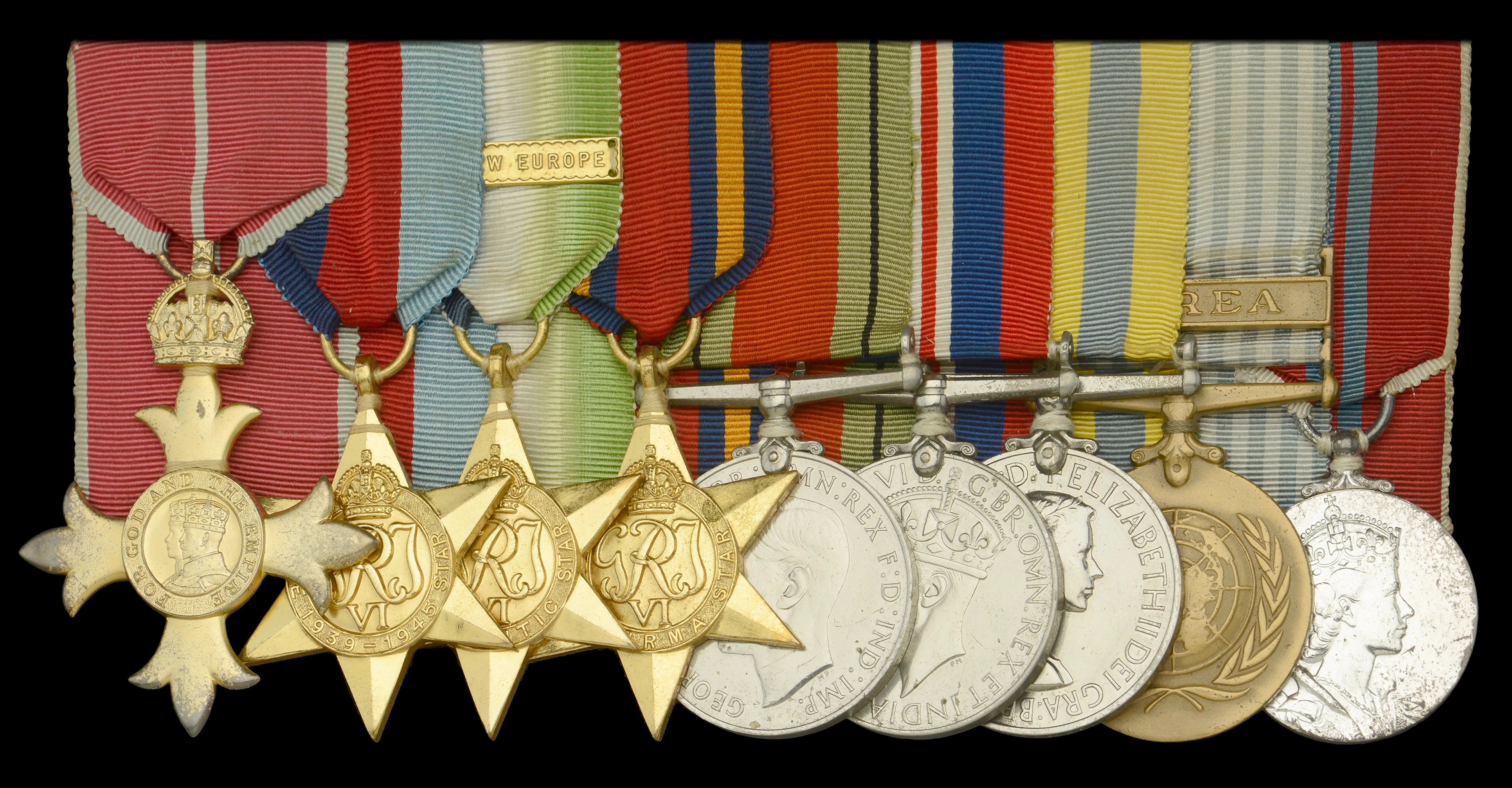 A Korea War O.B.E. group of nine awarded to Captain O. N. Bailey