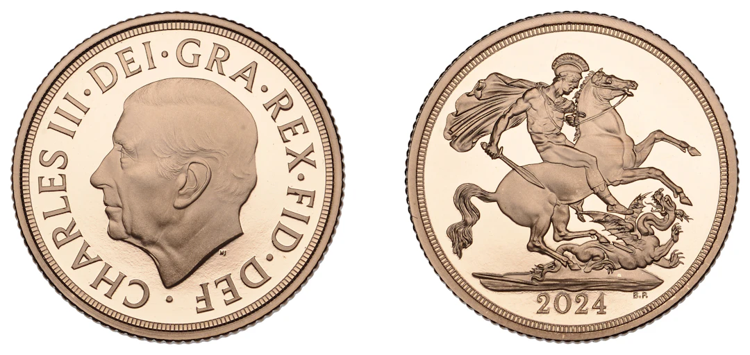 Charles III (2022-Present), Proof Sovereign, 2024. In case of issue