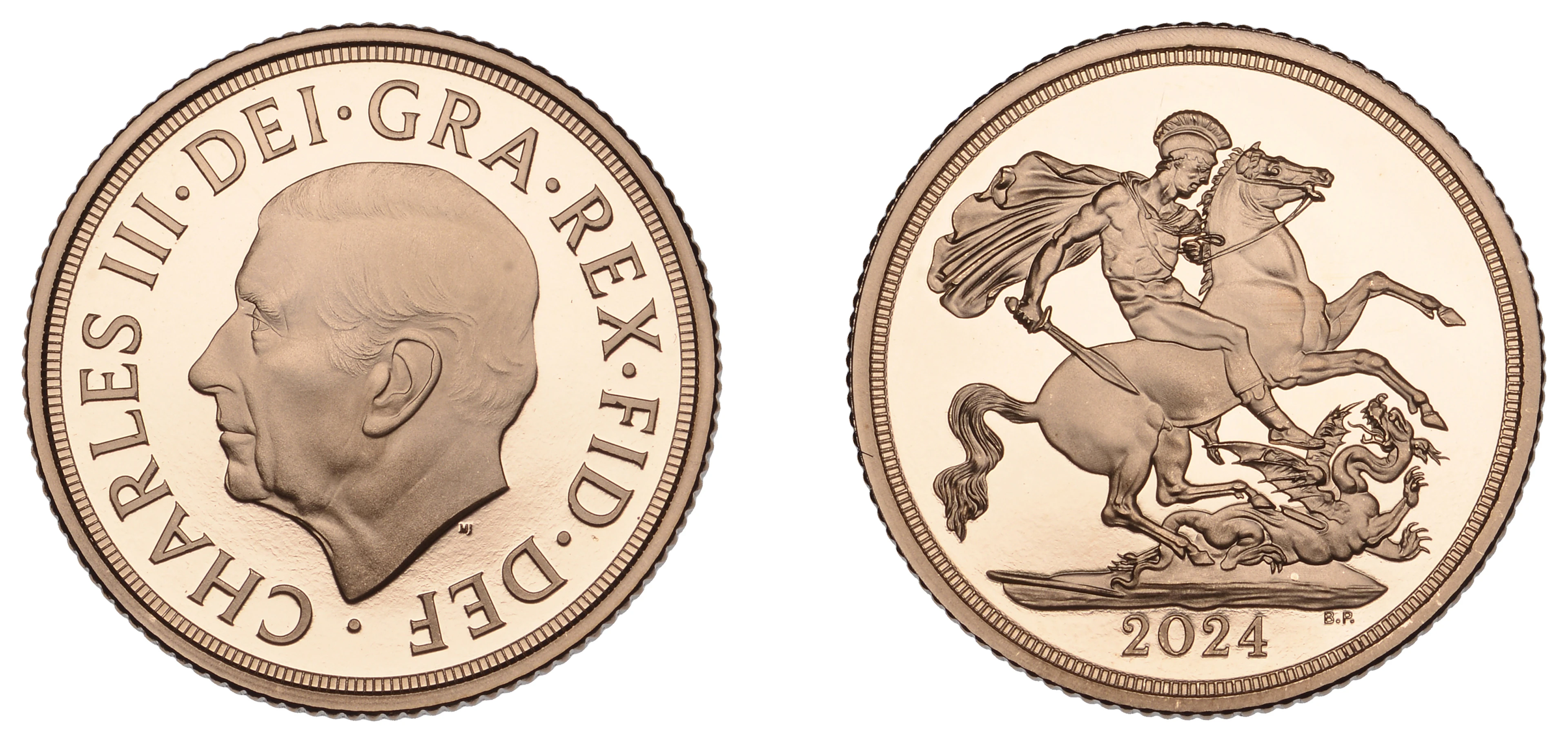 Charles III (2022-Present), Proof Sovereign, 2024. In case of issue