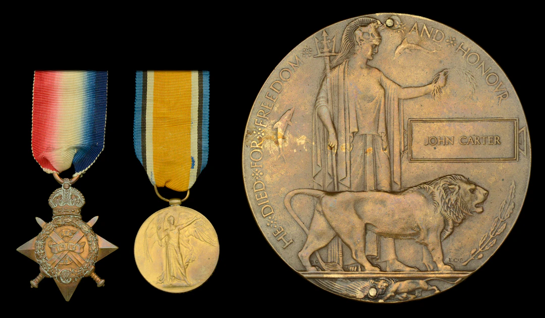 Pair: Private J. Carter, Royal Welsh Fusiliers, who was killed in