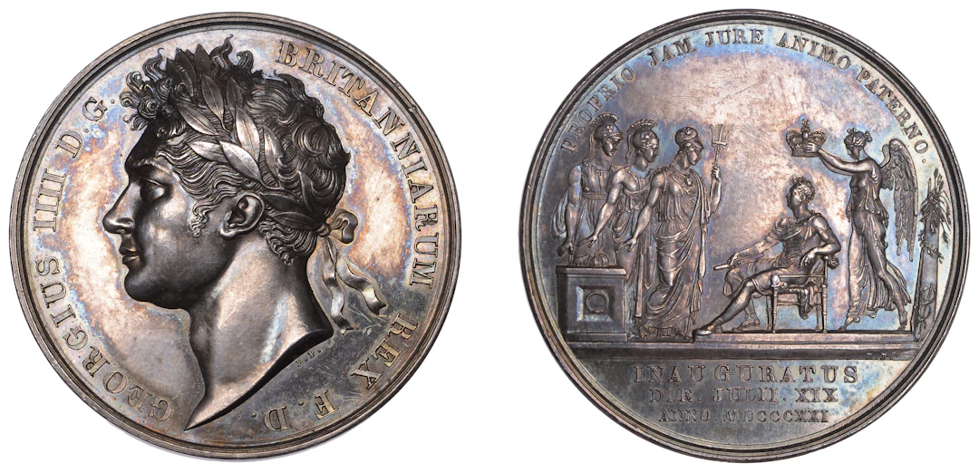 George IV, Coronation, 1821, a silver medal by B. Pistrucci, laureate