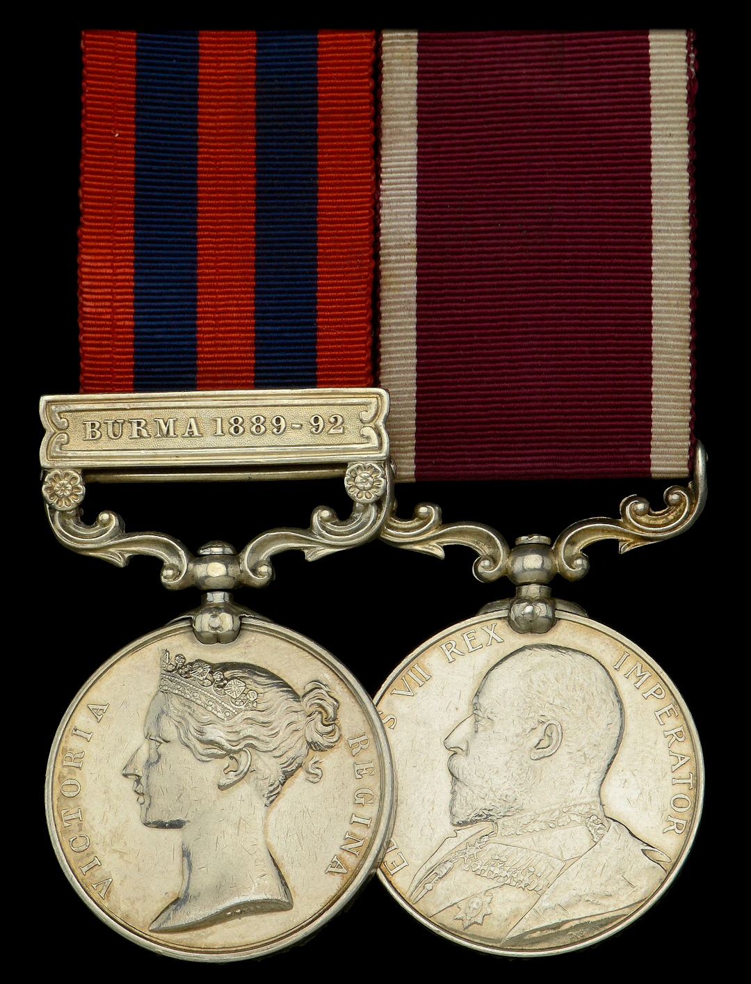 Pair: Private J. Agar, Devonshire Regiment India General Service 1854-95