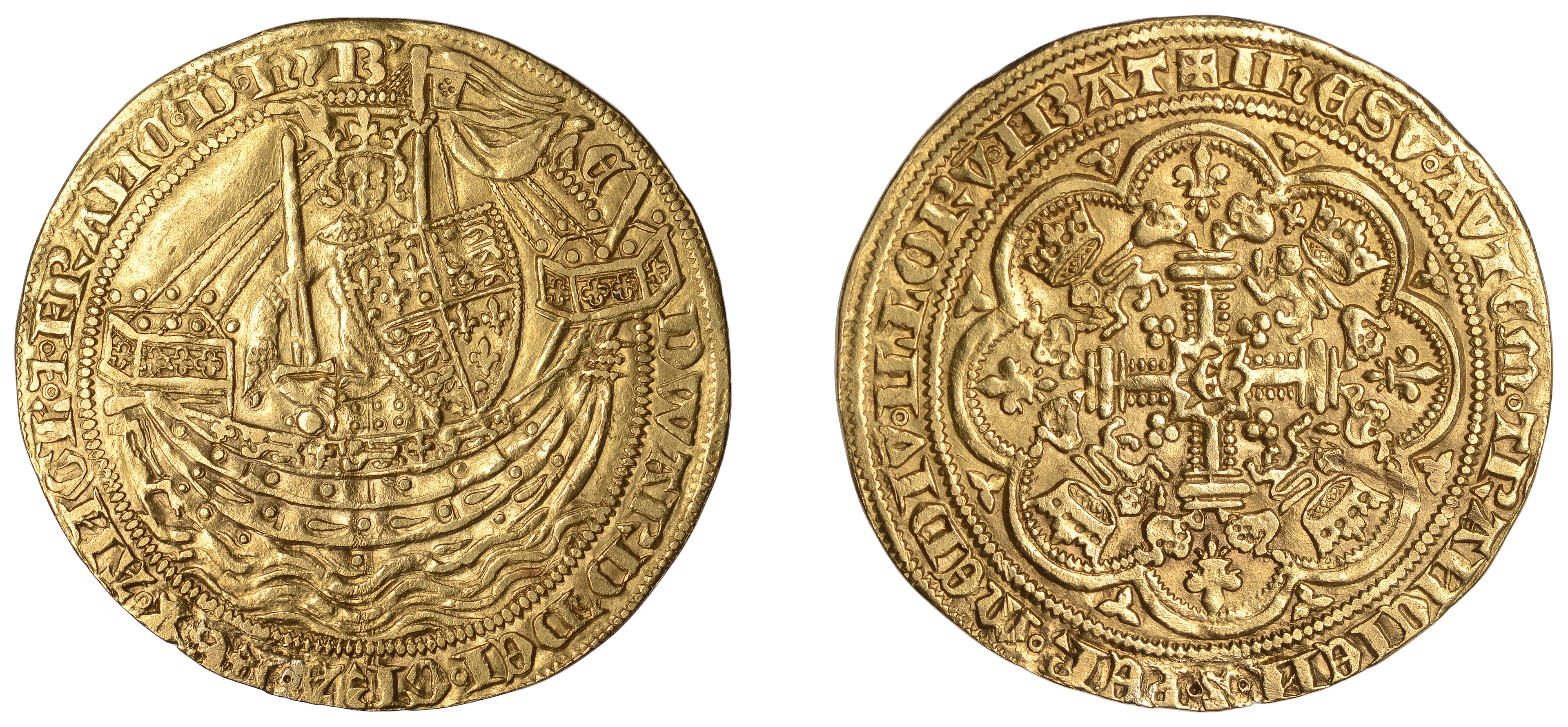 Edward III, Fourth Coinage, Pre-Treaty Period: Noble of Six Shillings