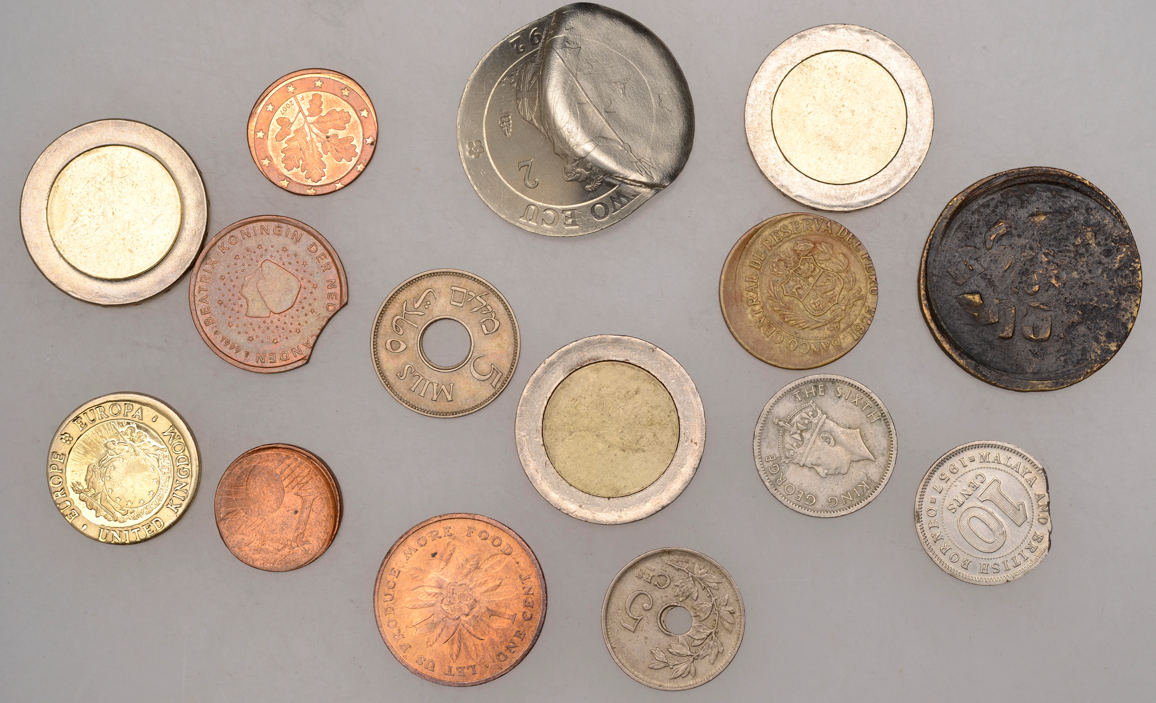 Miscellaneous, Miscellaneous Mint Errors (15), various countries and