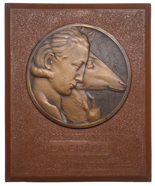 FRANCE, La Grâce [Grace], c. 1925, an Art Déco bronze repoussé by