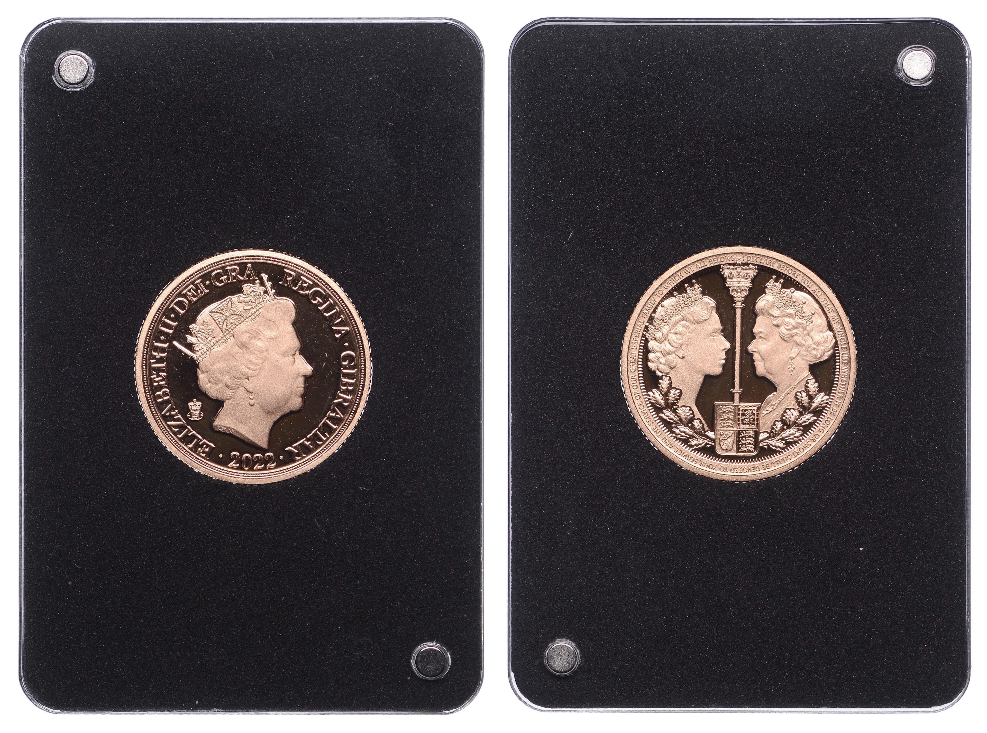 Gibraltar, Elizabeth II, Proof Sovereign, 2022. In case of issue