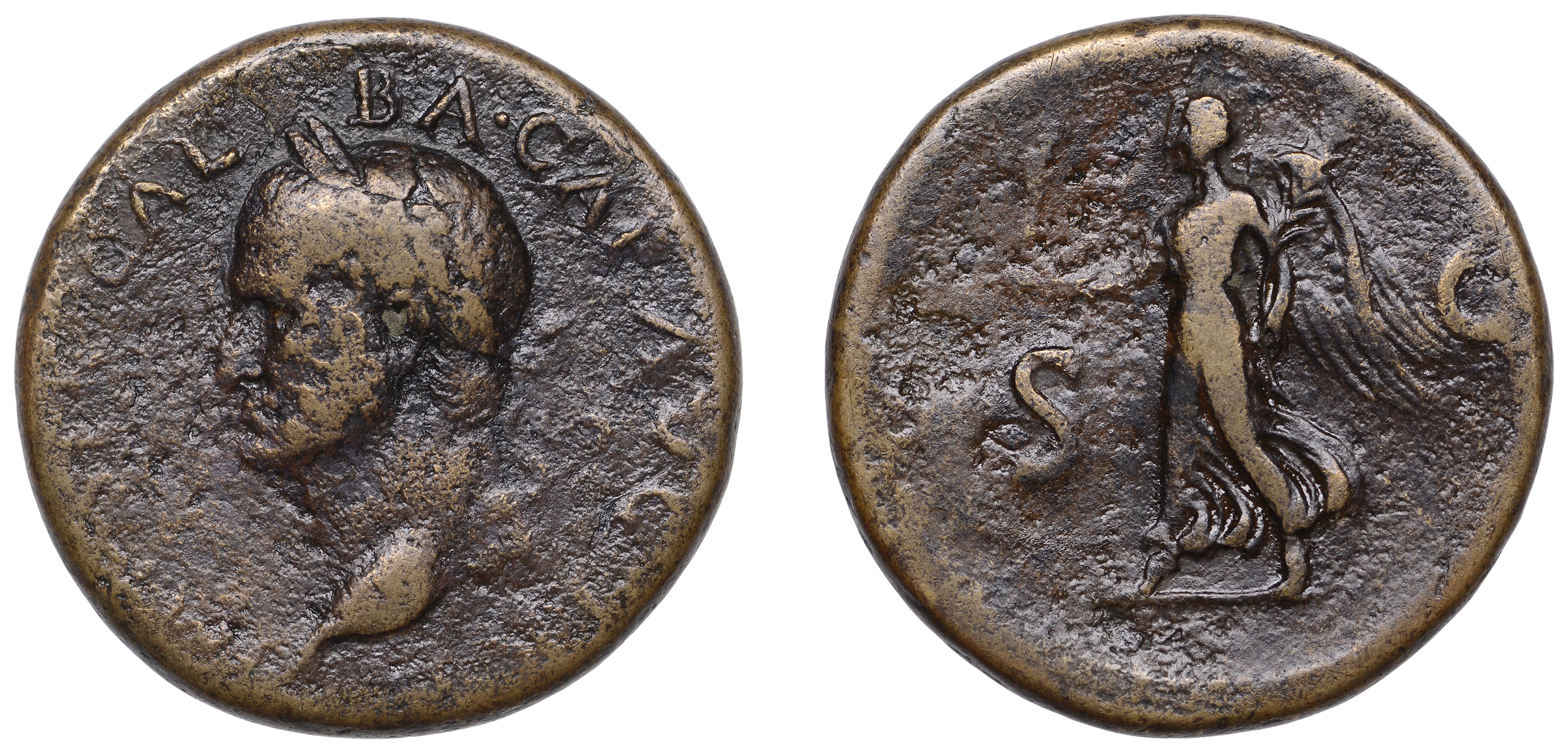 Galba (68-69), Sestertius, 68-69, laureate bust left, imp ser galba