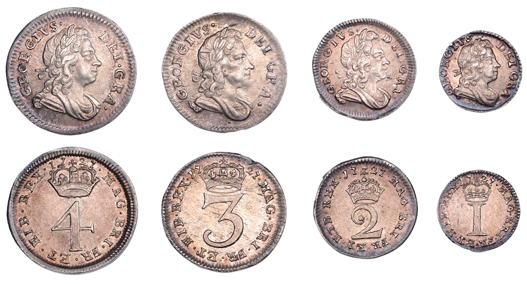 George I (1714-1727), Maundy Set, 1727 (ESC 1618; S 3658) [4]. Toned