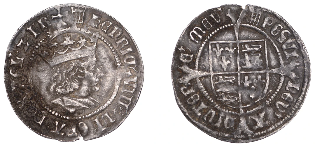 Henry VIII (1509-1547), First coinage, Groat, mm. crowned portcullis