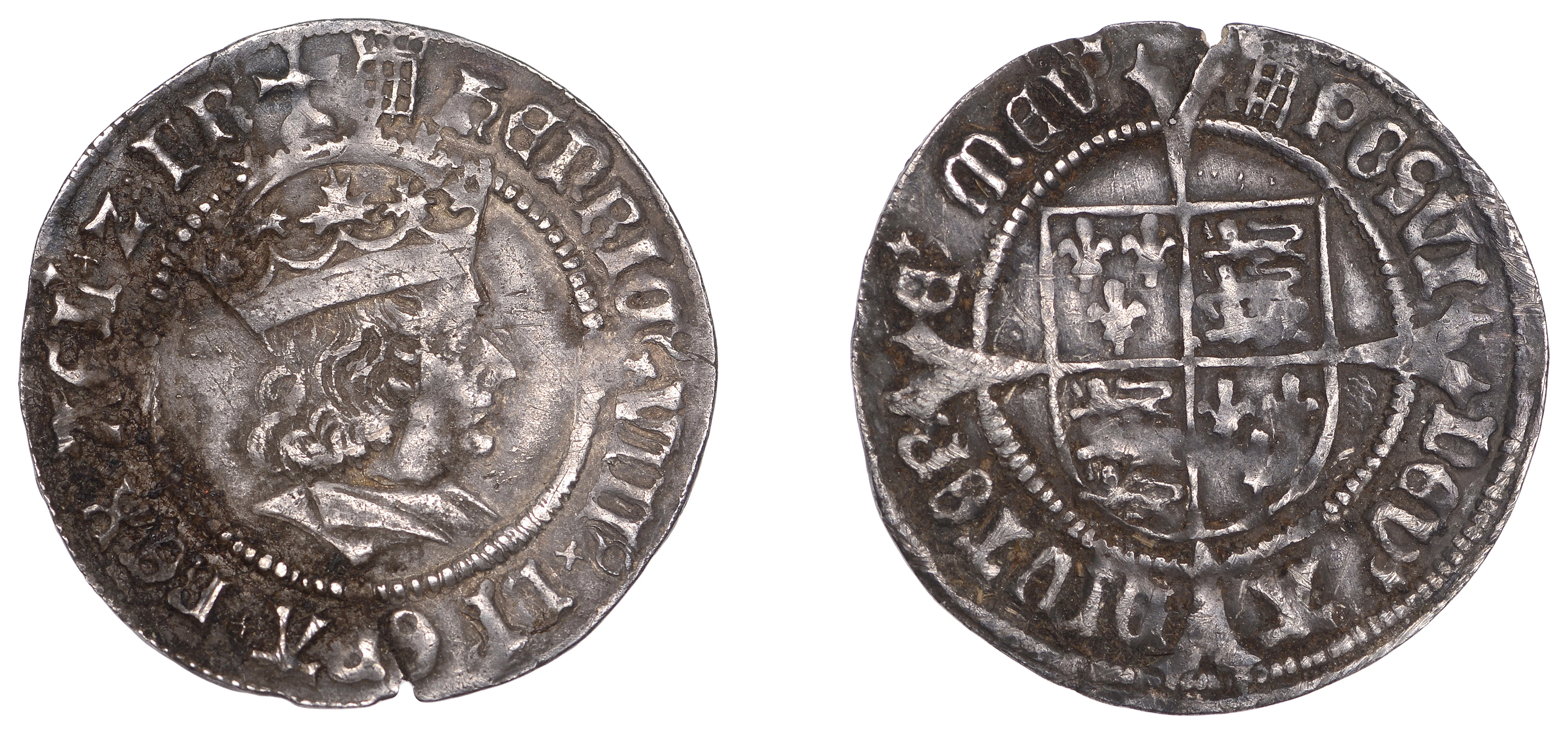 Henry VIII (1509-1547), First coinage, Groat, mm. crowned portcullis