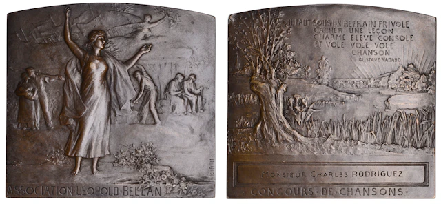 FRANCE, Association Léopold Bellan, c. 1900, an Art Nouveau bronze