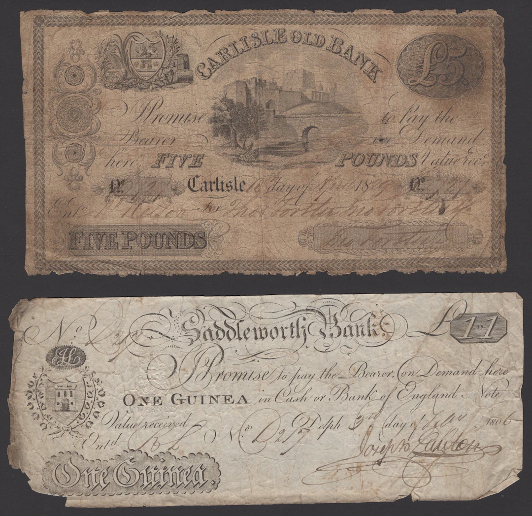 Carlisle Old Bank, for Thos. Foster and Jno. Forster, £5, 18 April