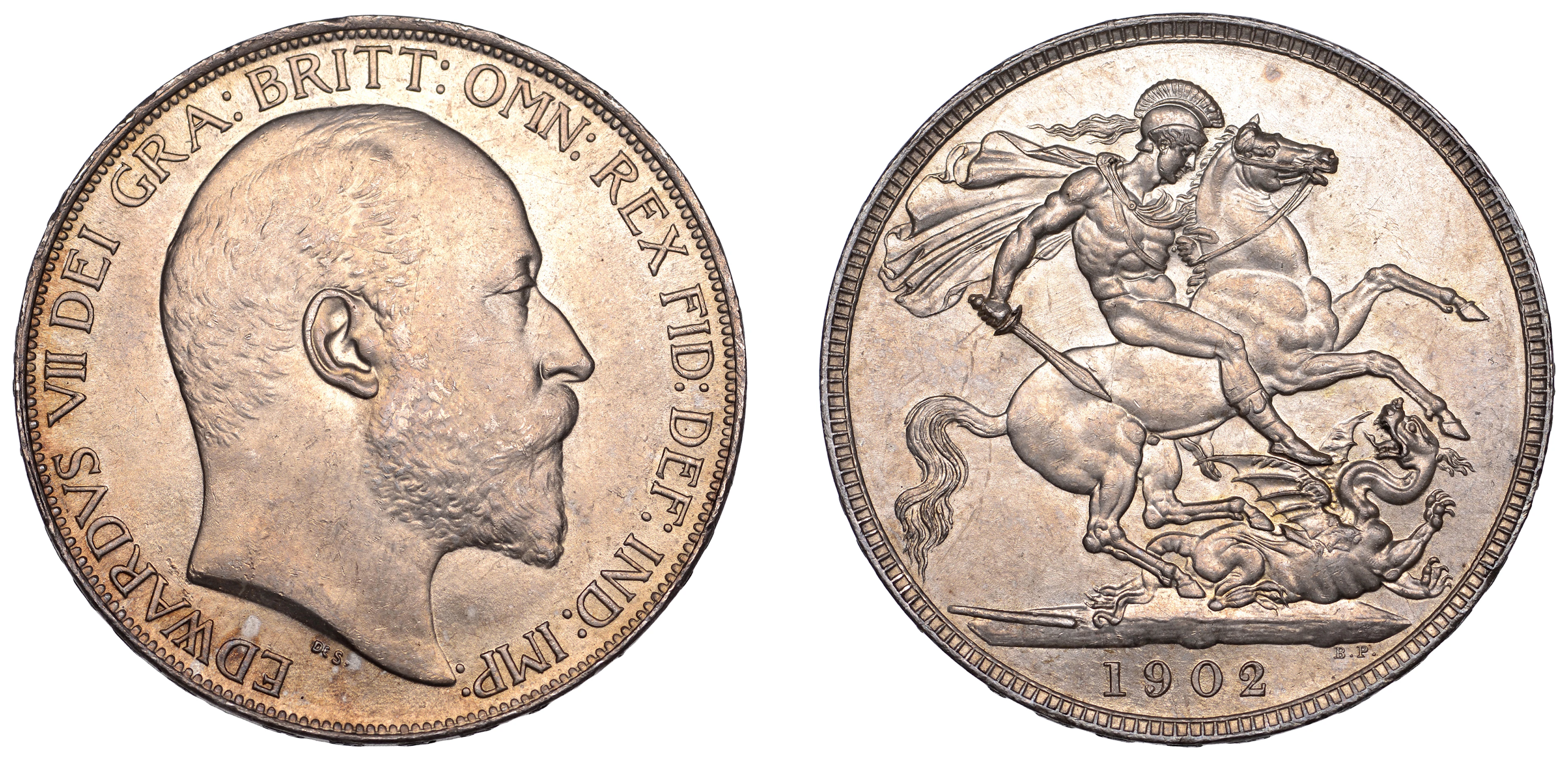 EDWARD VII: Crown, 1902, edge ii Obverse: edwardvs vii dei gra britt
