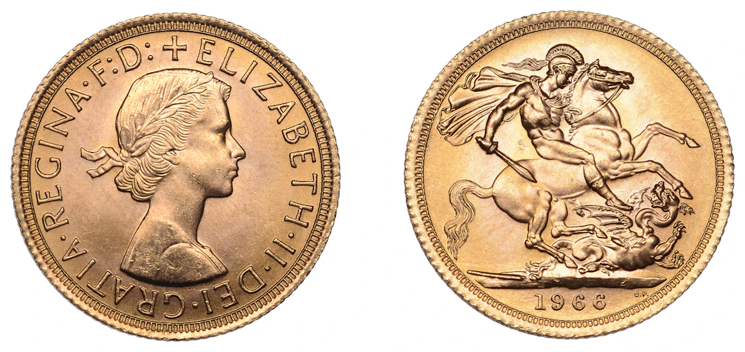 Elizabeth II (1952-2022), Sterling issues, Sovereign, 1966 (S 4125).