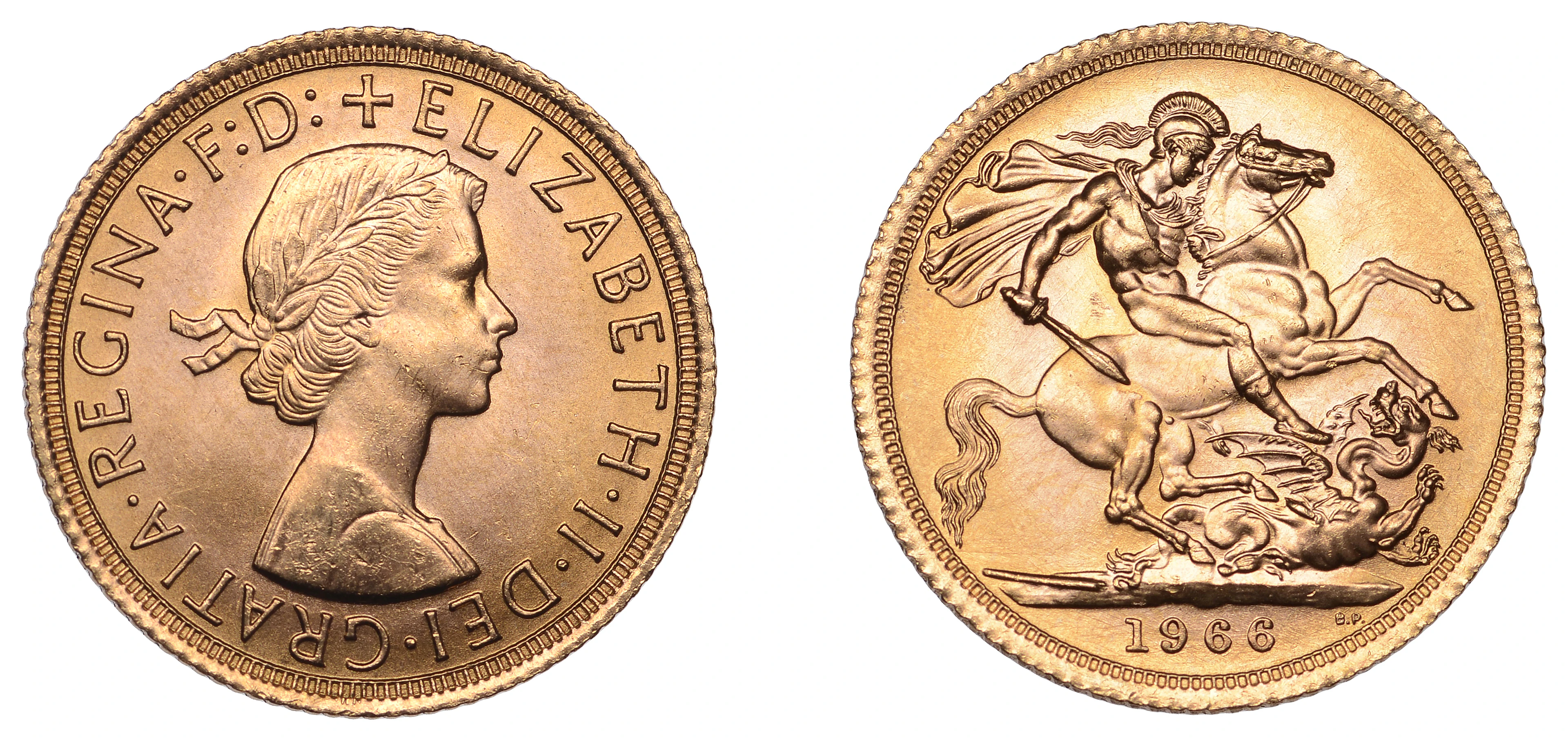 Elizabeth II (1952-2022), Sterling issues, Sovereign, 1966 (S 4125).