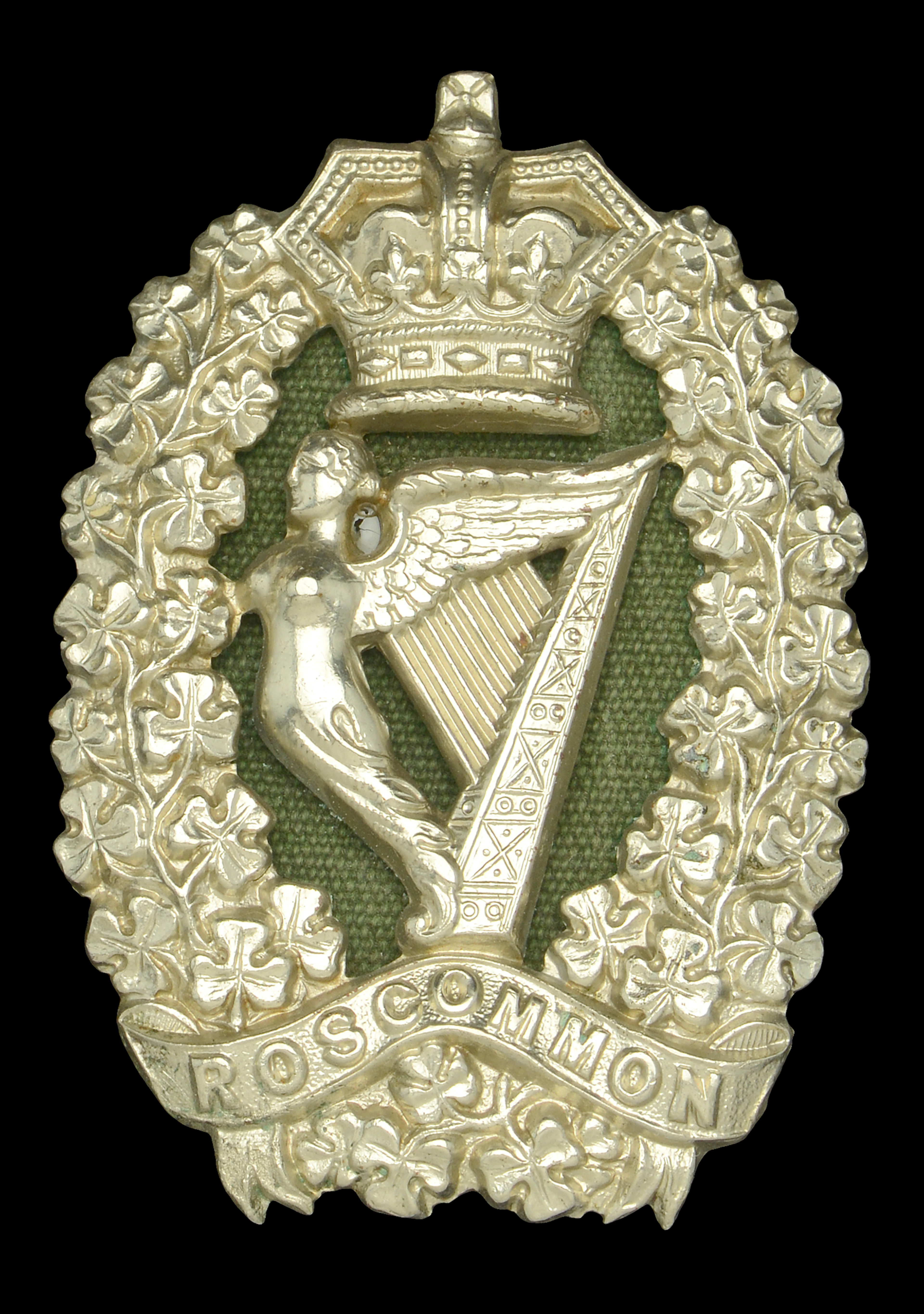 Roscommon Militia Other Ranks Glengarry Badge. A very good Victorian