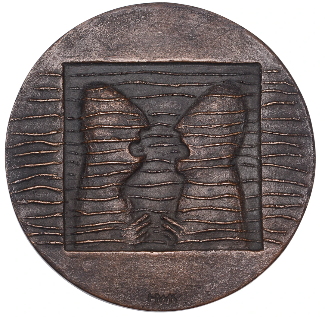 GERMANY, Dialog II, 1994, a uniface cast bronze medal by Heidi Wagner-Kerkhof