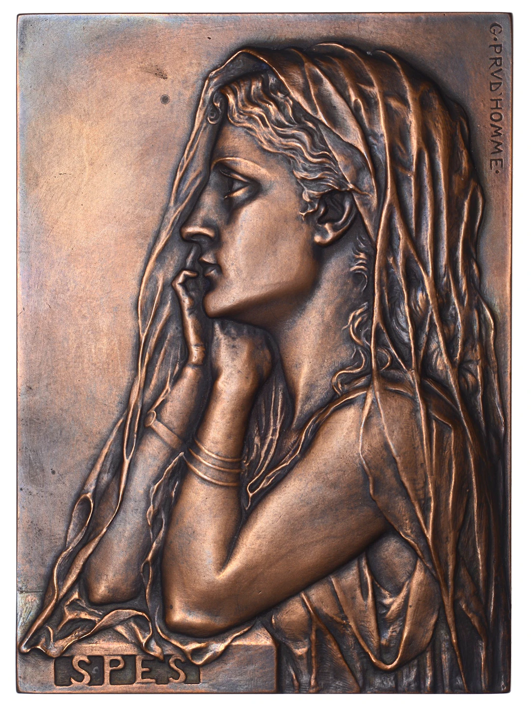 FRANCE, Spes, 1944, an Art Déco uniface bronze plaque by G.-H. Prud’homme