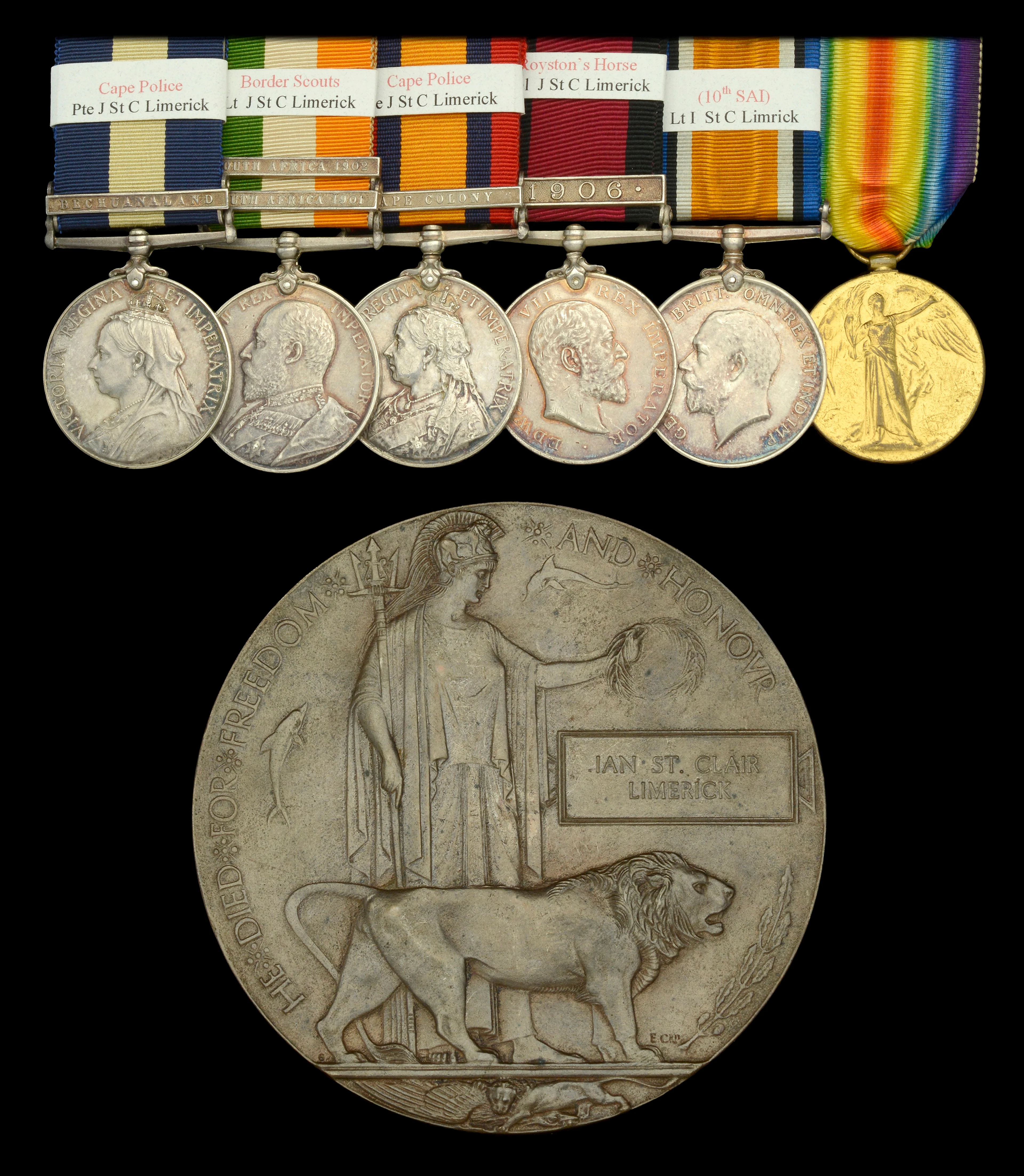 Six: Private J. St. C. Limerick, Cape Police, who afterwards served
