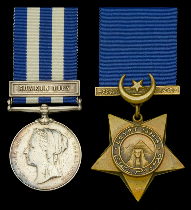 Pair: Private J. Atherton, Ordnance Store Corps Egypt and Sudan 1882-89