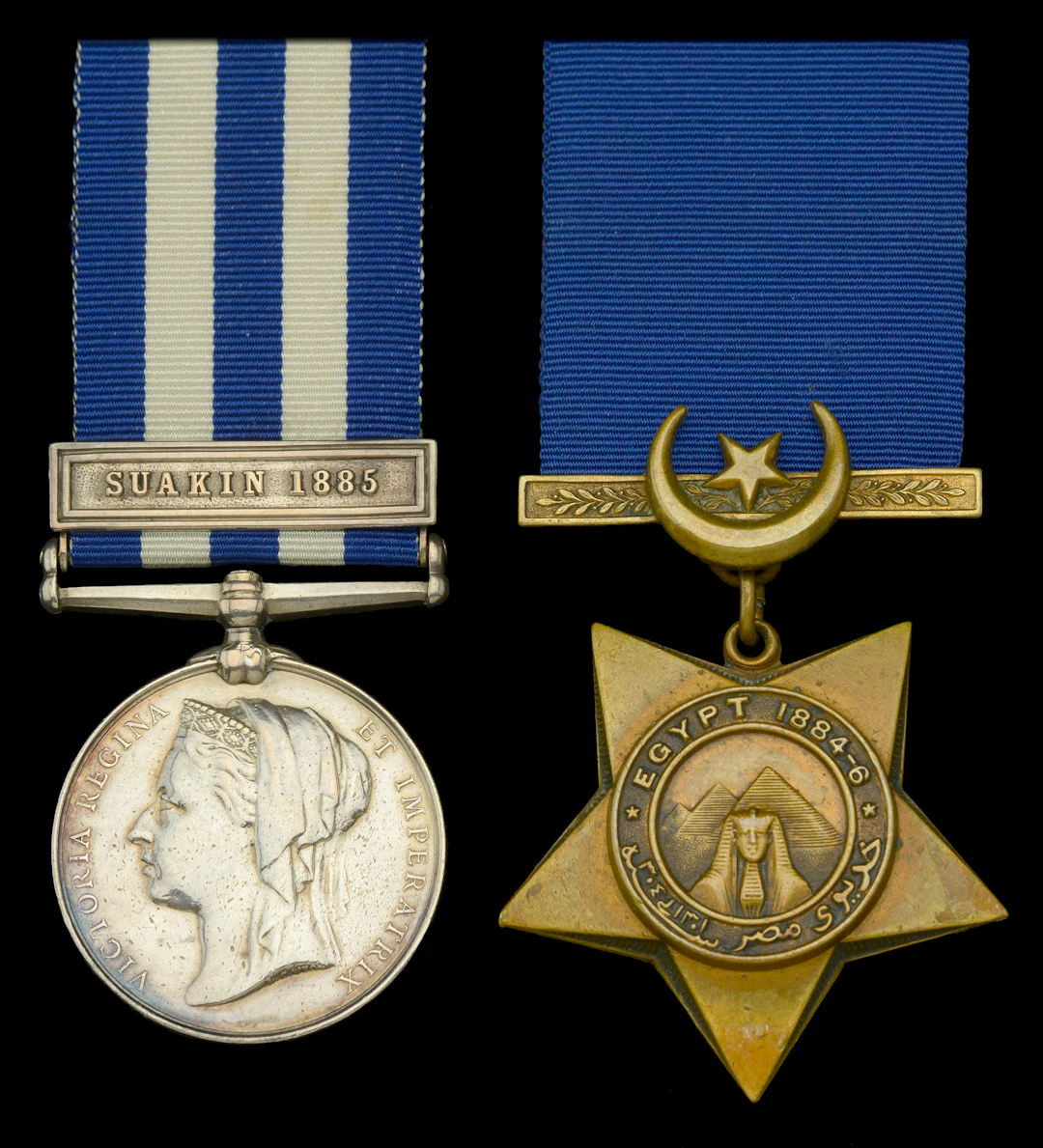 Pair: Private J. Atherton, Ordnance Store Corps Egypt and Sudan 1882-89