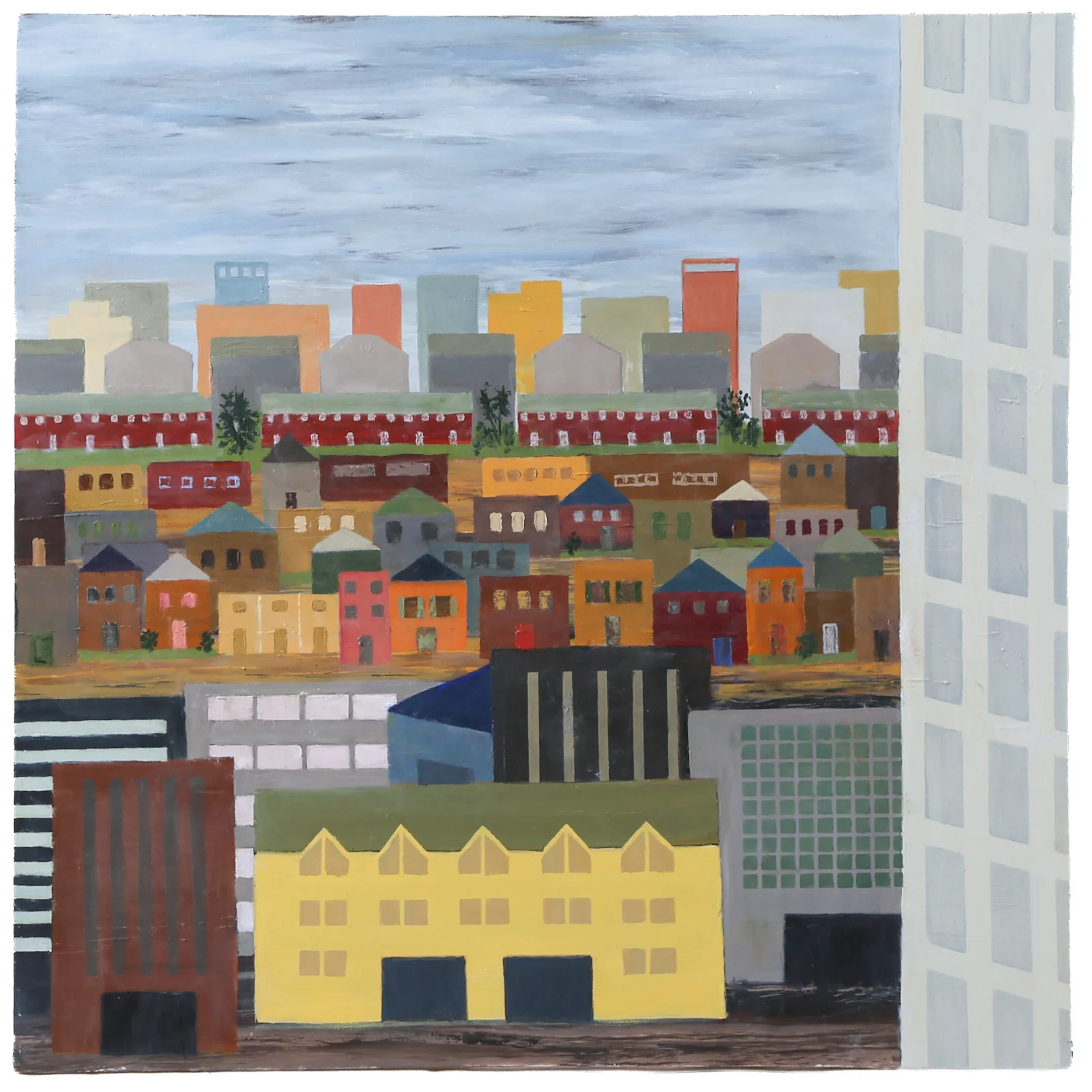 Stan Brull. City Scene, oil