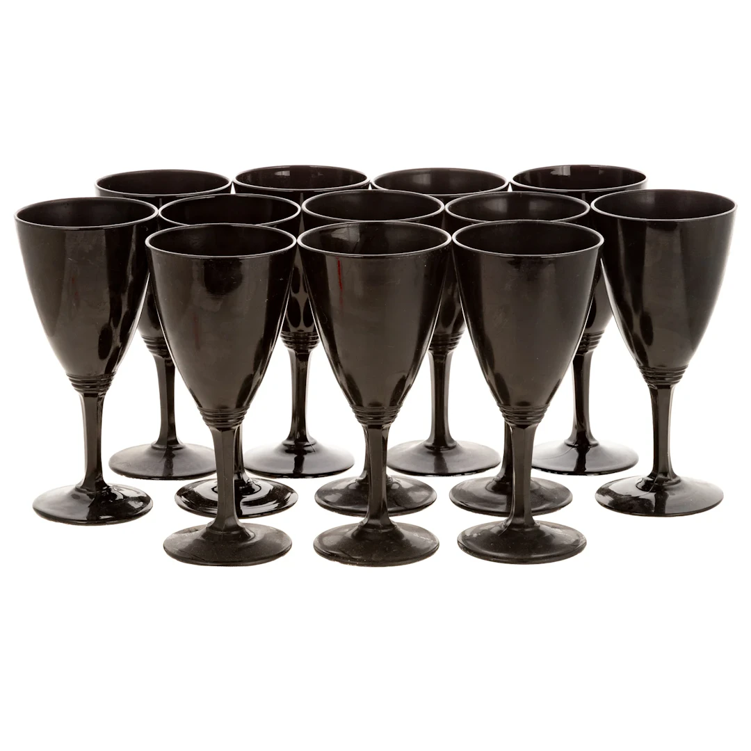 A Set of 12 Italian Blown Glass Goblets