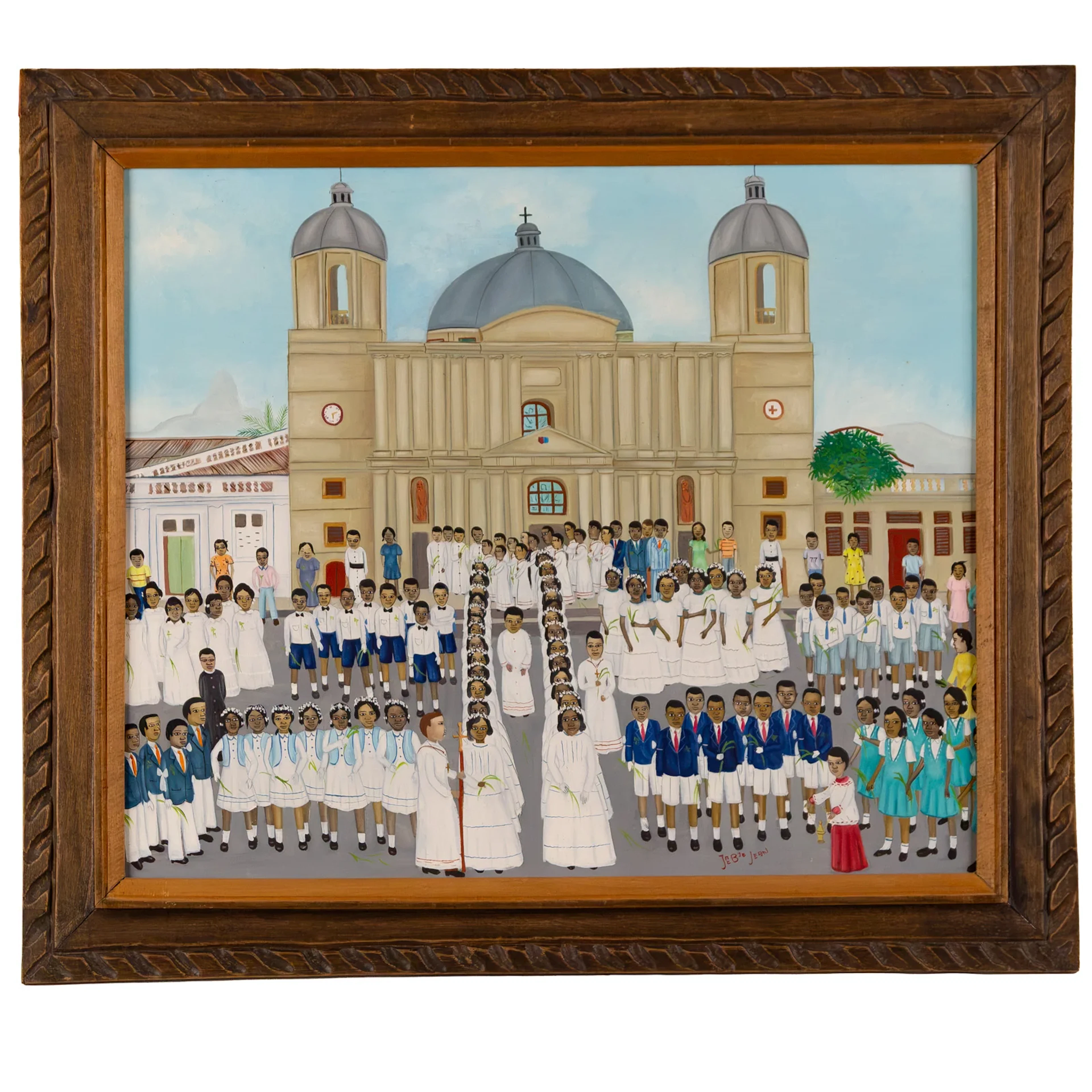 Jean Baptiste Jean. Religious Celebration, oil