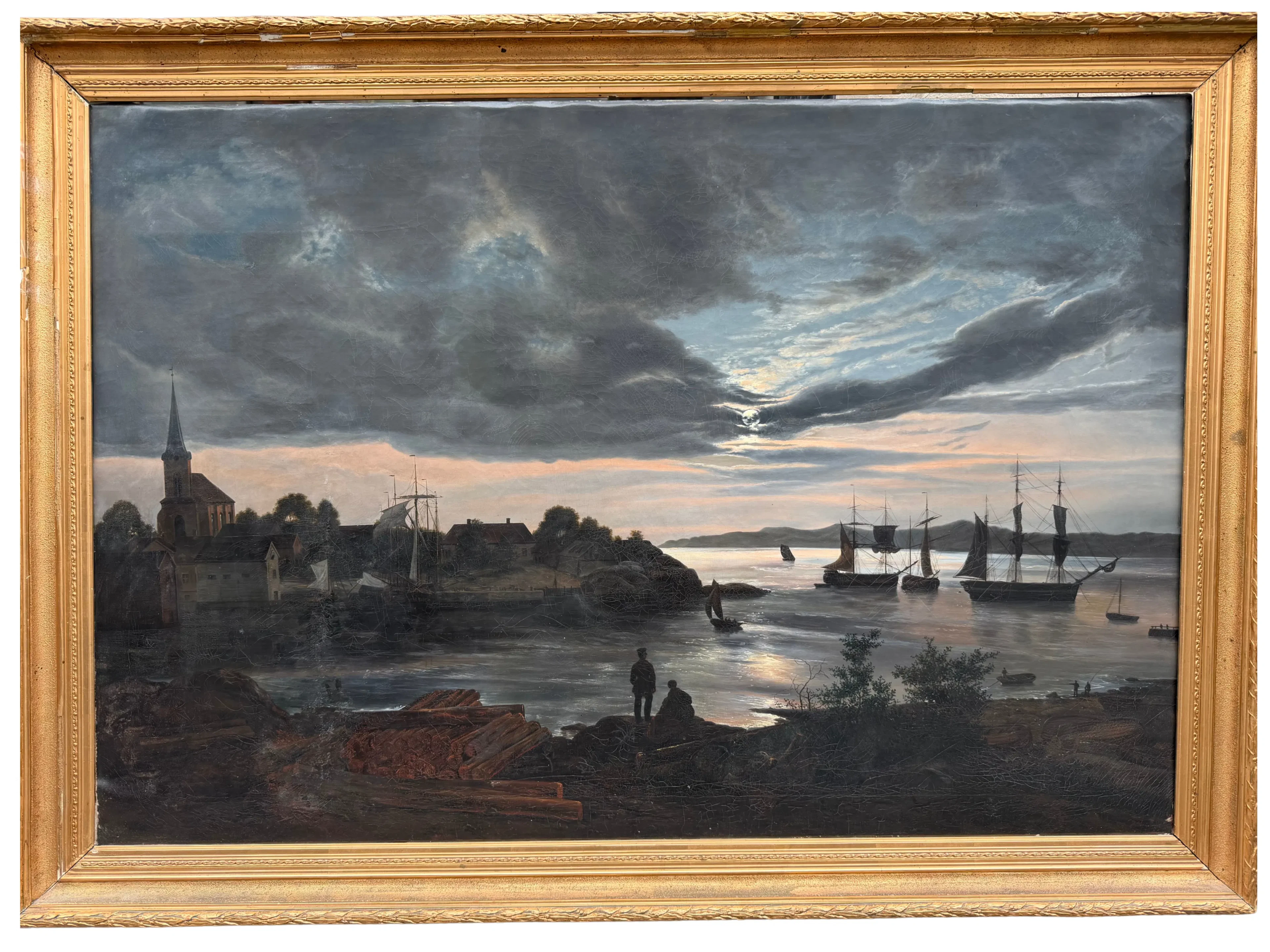Mathilde Smith - Larvik Kirke i måneskinn (1857)