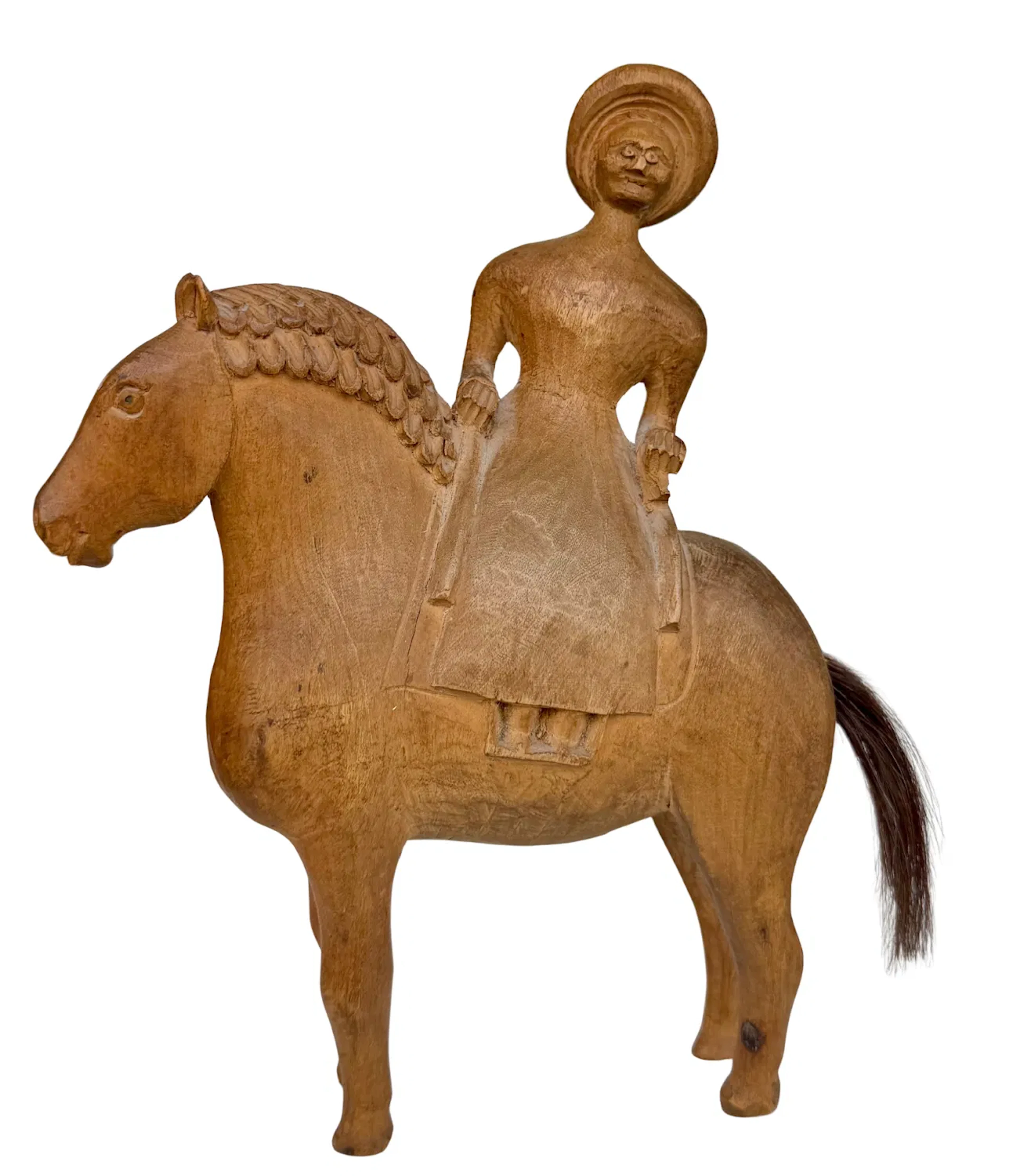 Hest m/rytter, Hemne i Trøndelag ca. 1800