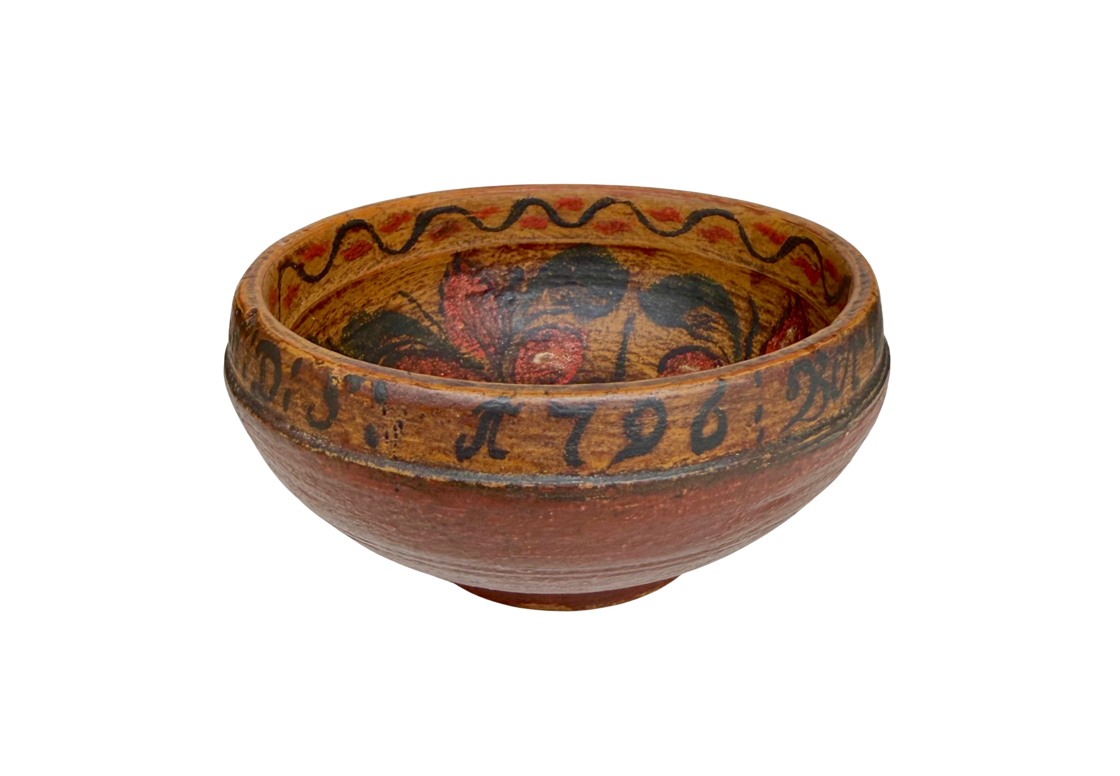 Liten rosemalt einskildsbolle, Telemark 1796