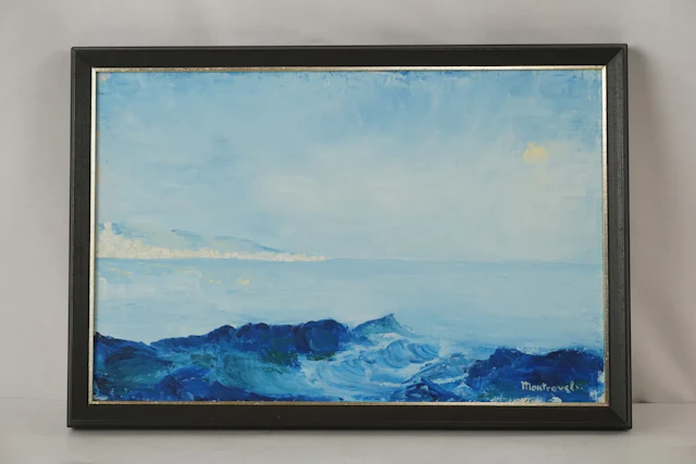 Montrevel, Cyclades, akvarell, 44x30. M18/