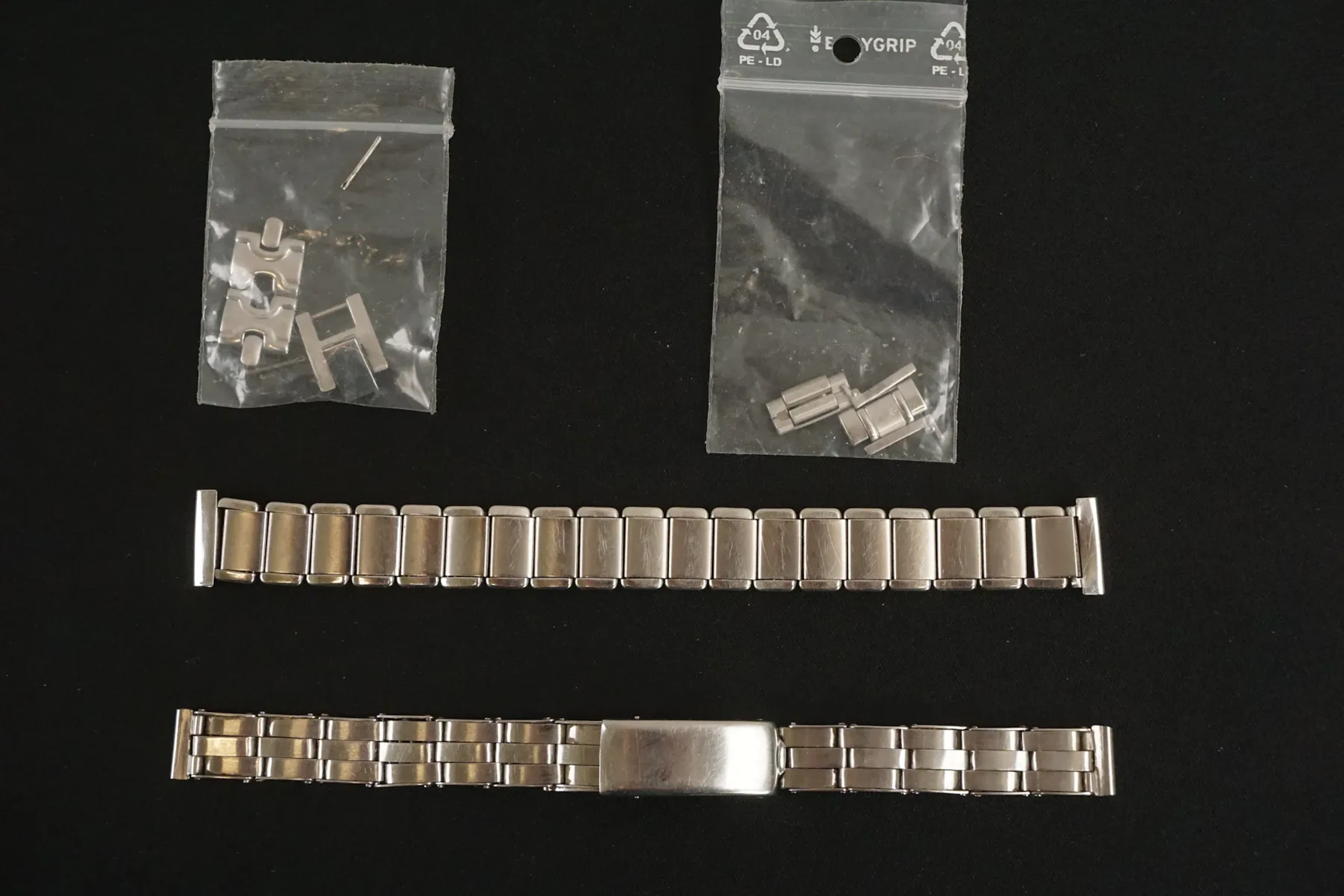 2st Vintage armband i metall till armbandsur mm. A235/