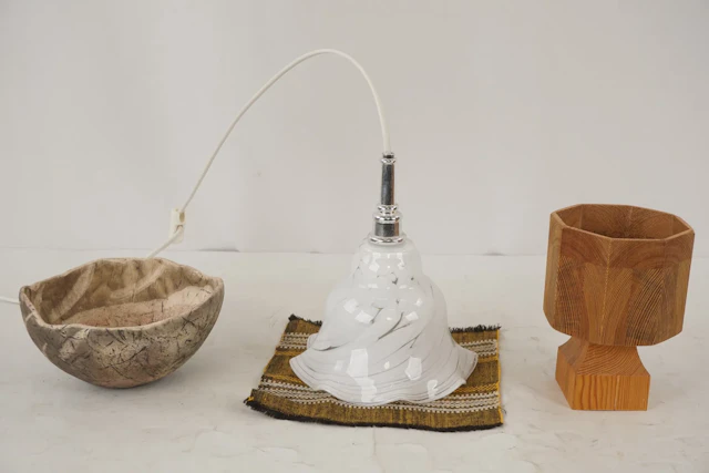 Taklampa, träbordslampa. aBc187/