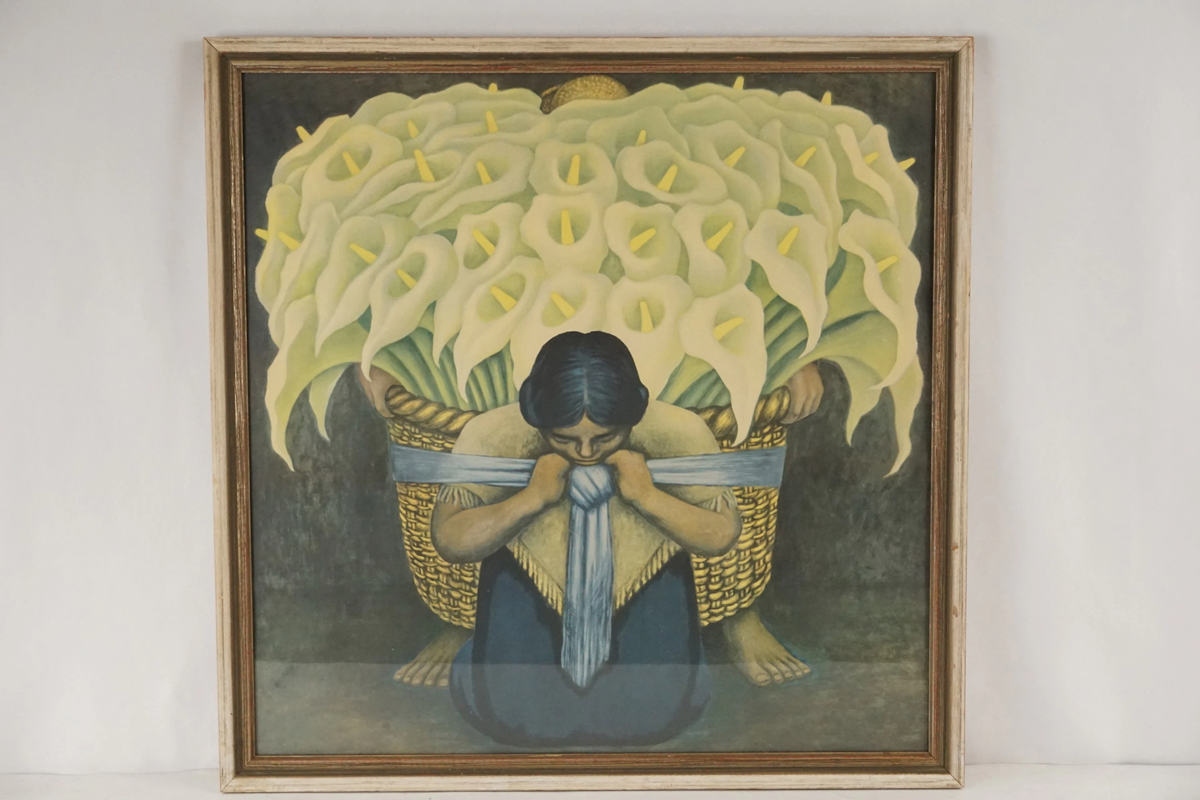 Tryck Diego Rivera A Flower Vendor. M10