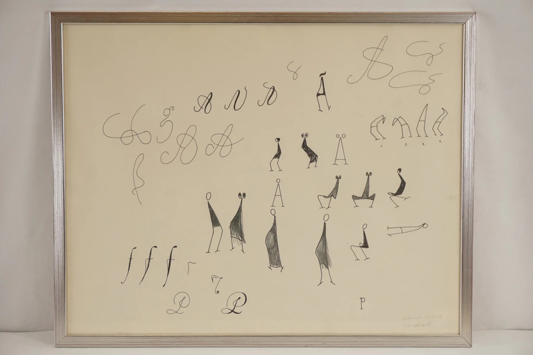 Per Olof Ultvedt, Litografi 67,5x54cm. M43