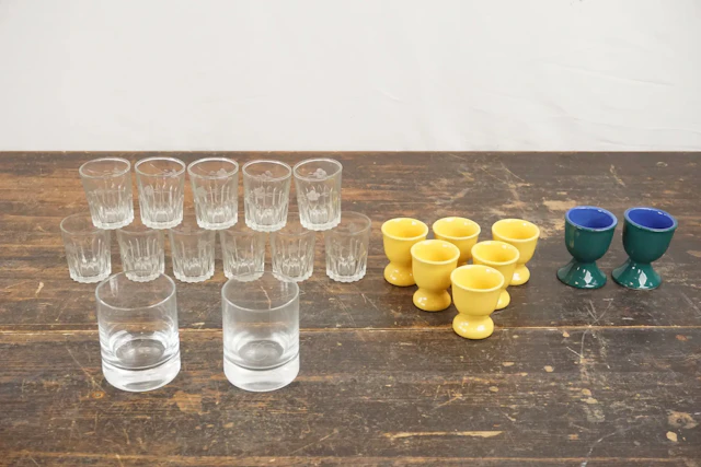 Äggkoppar, glas mm. G50/
