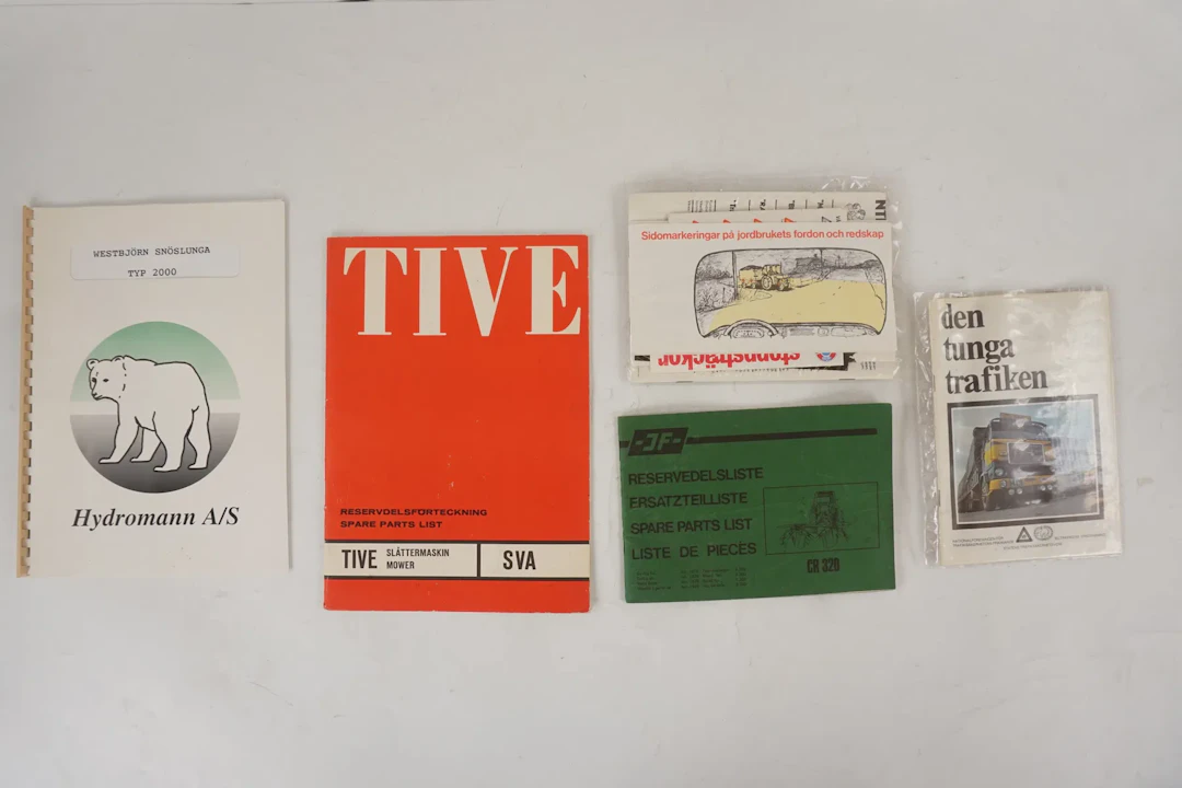 Manueller, JF Frabriken omfattande maskinprogram mm. A246/