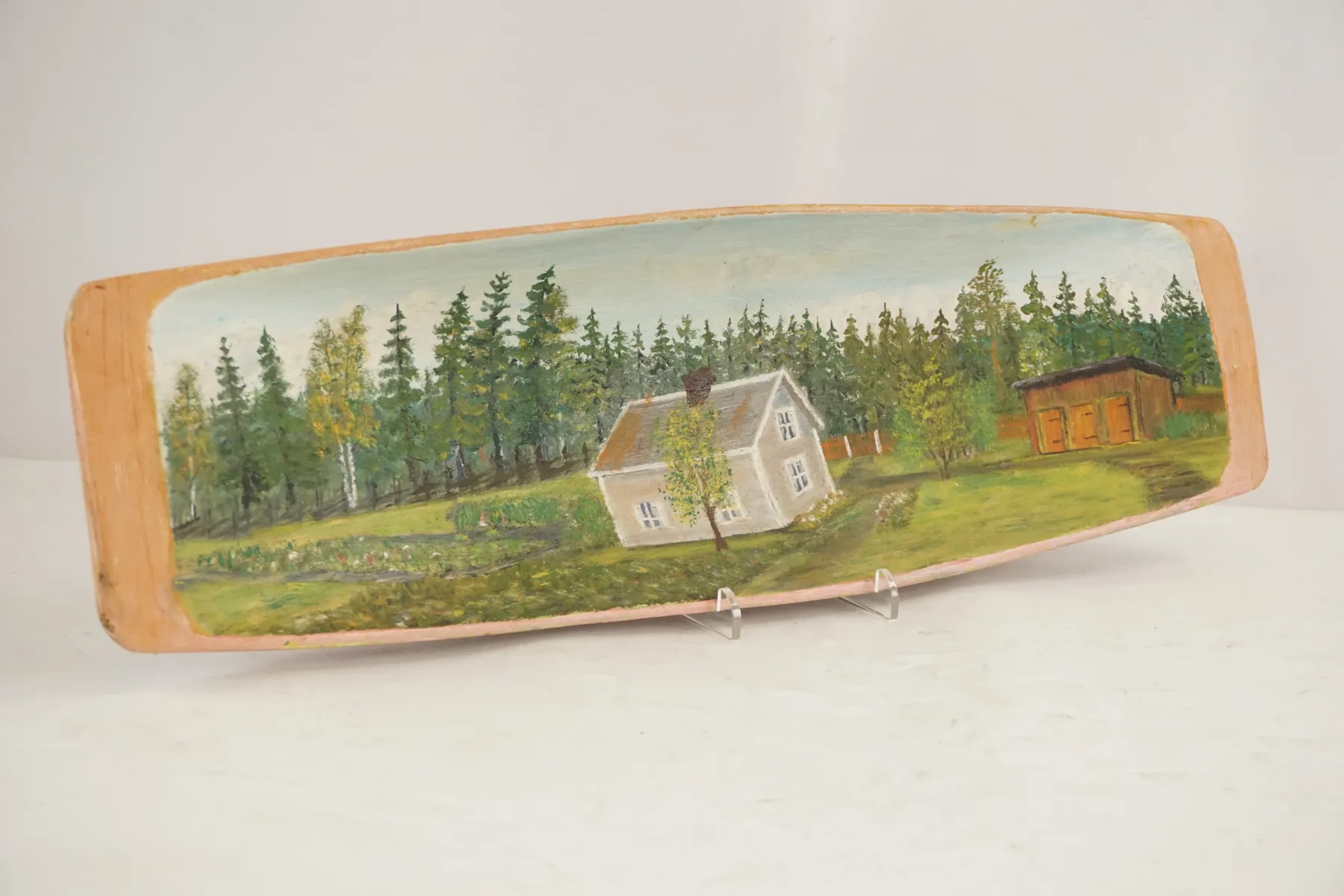 Gård målat tråg 64x19. M10/