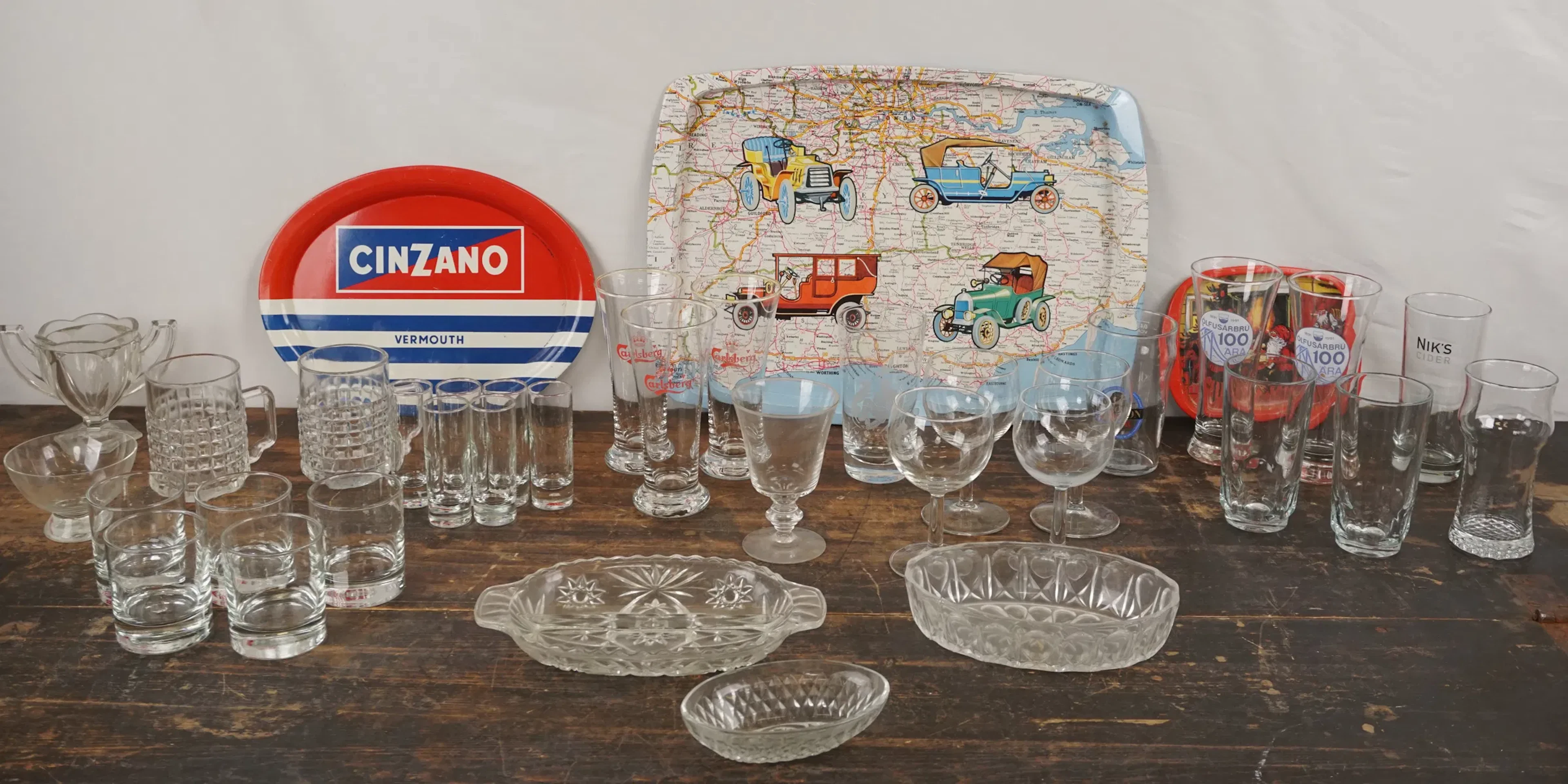 CinZano Vermouth bricka, glas mm. Bc290/