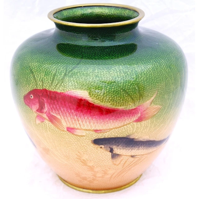A JAPANESE TOMEI-JIPPO VASE BY OTO SHUSO, MEIJI PERIOD (186...