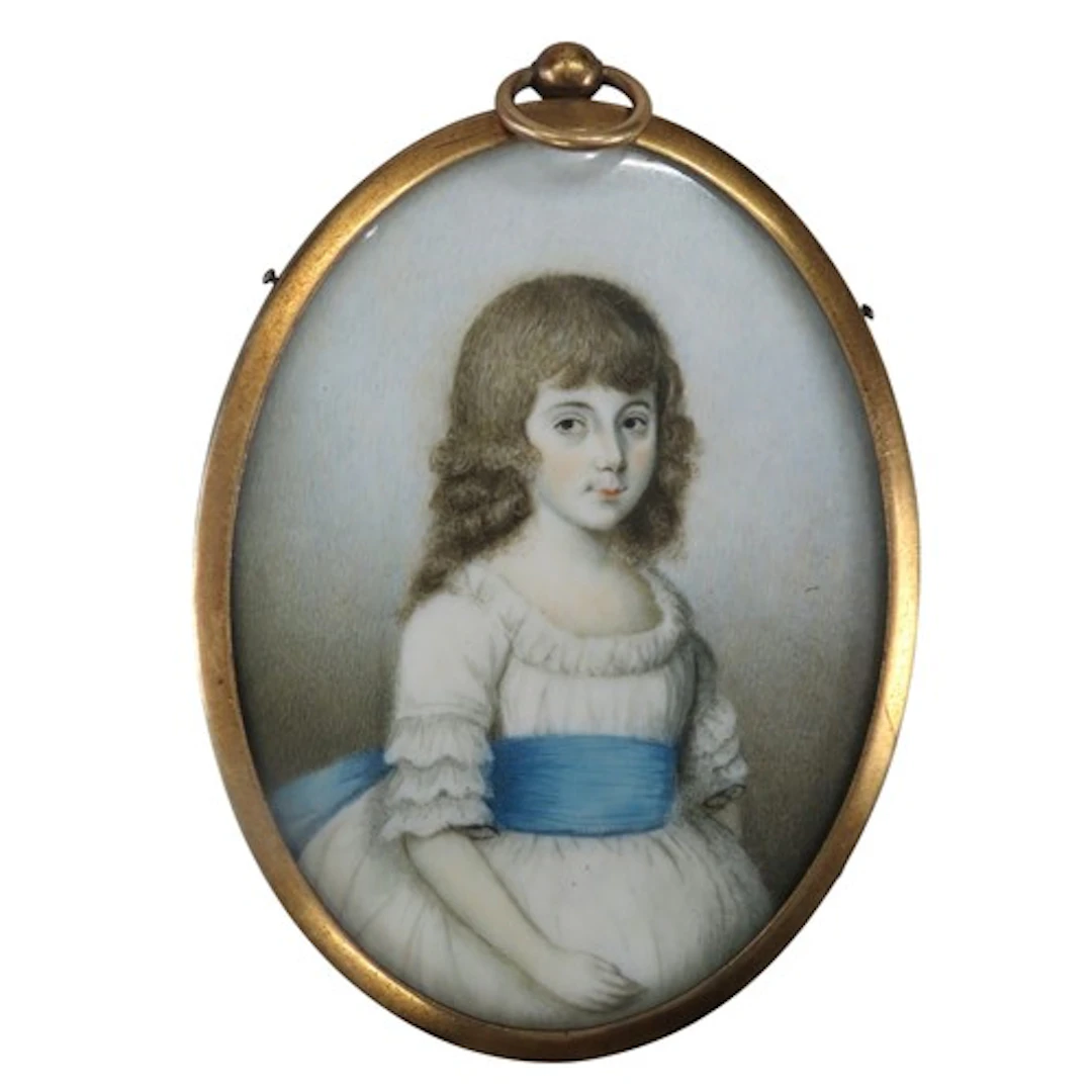 A REGENCY PORTRAIT MINIATURE OF A YOUNG GIRL CIRCA 1820 the ...
