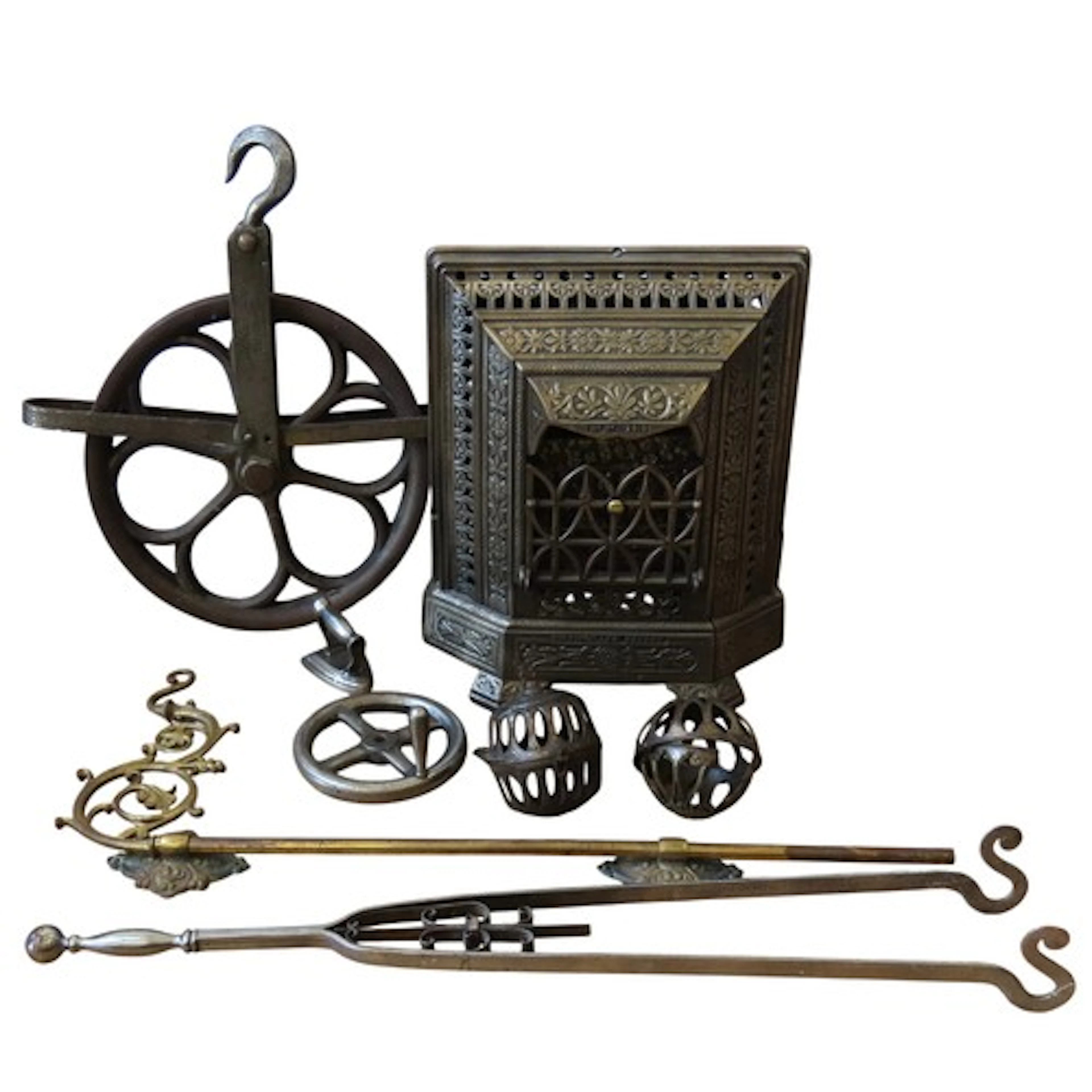 A RIPPINGILLE CAST IRON HEATER AND OTHER CAST-IRON WARES inc...