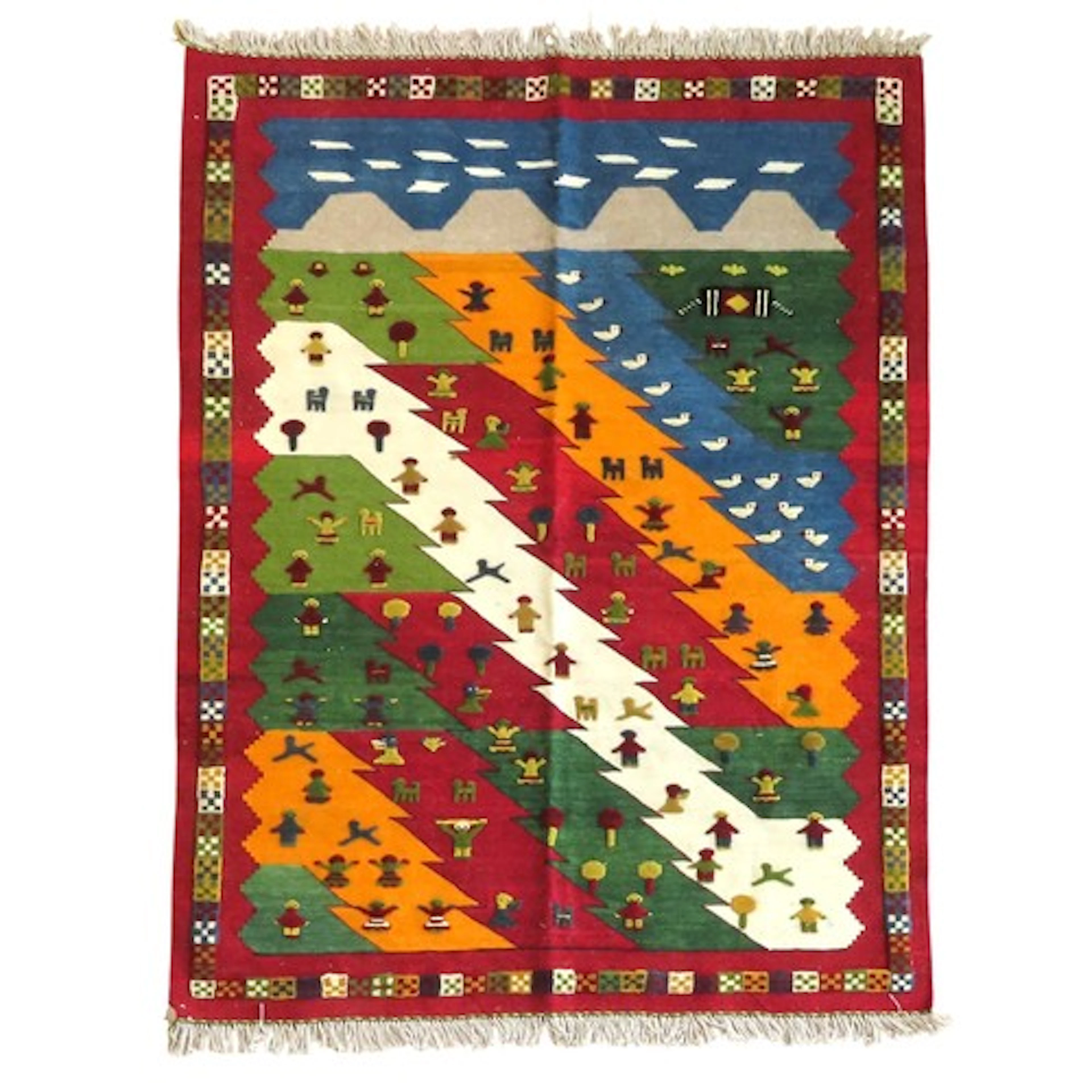 SOUTH WEST PERSIAN QASHGAI KILIM 200cm x 155cm