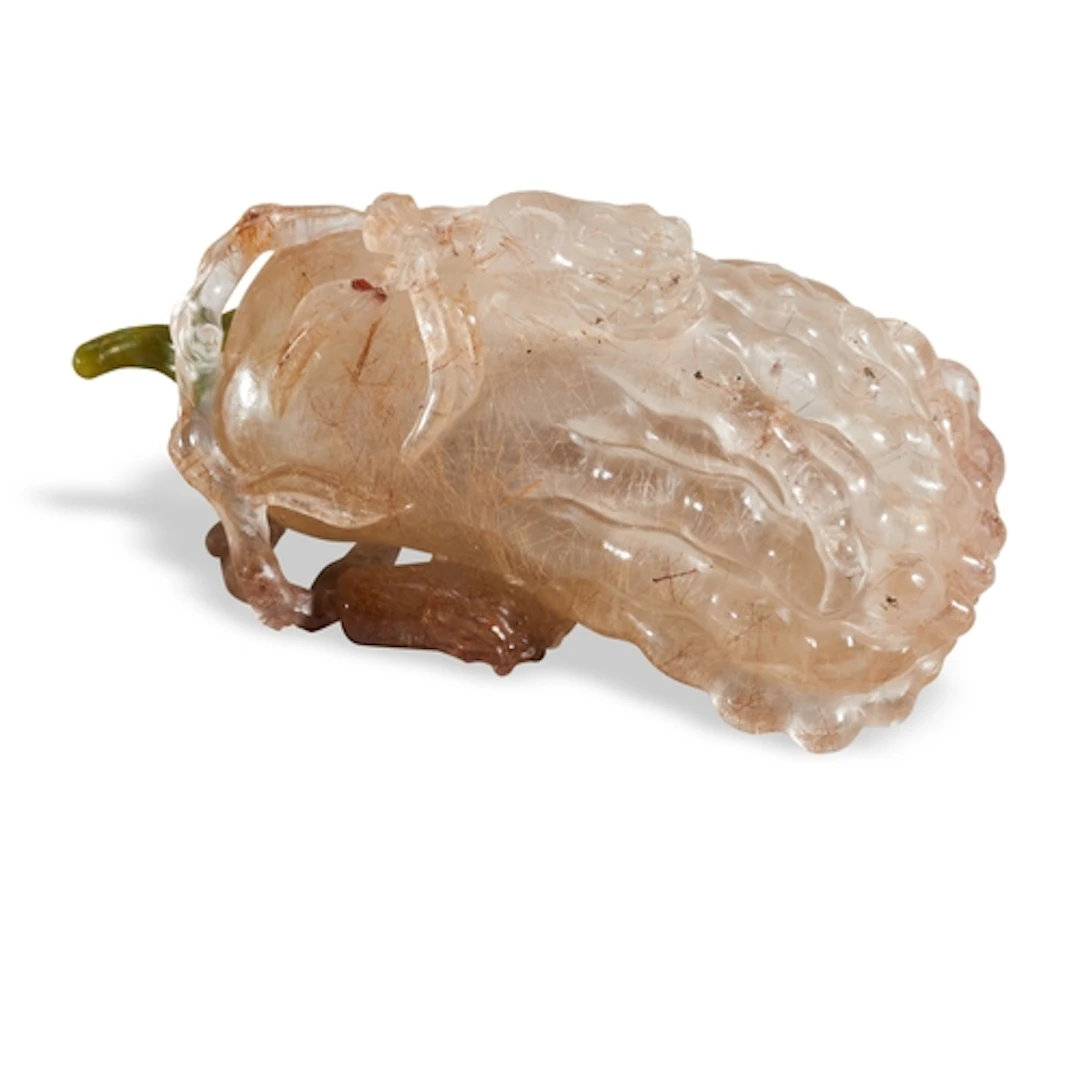A HAIR CRUSTAL 'CITRUS FINGER' SNUFF BOTTLE QING DYNASTY, 19...