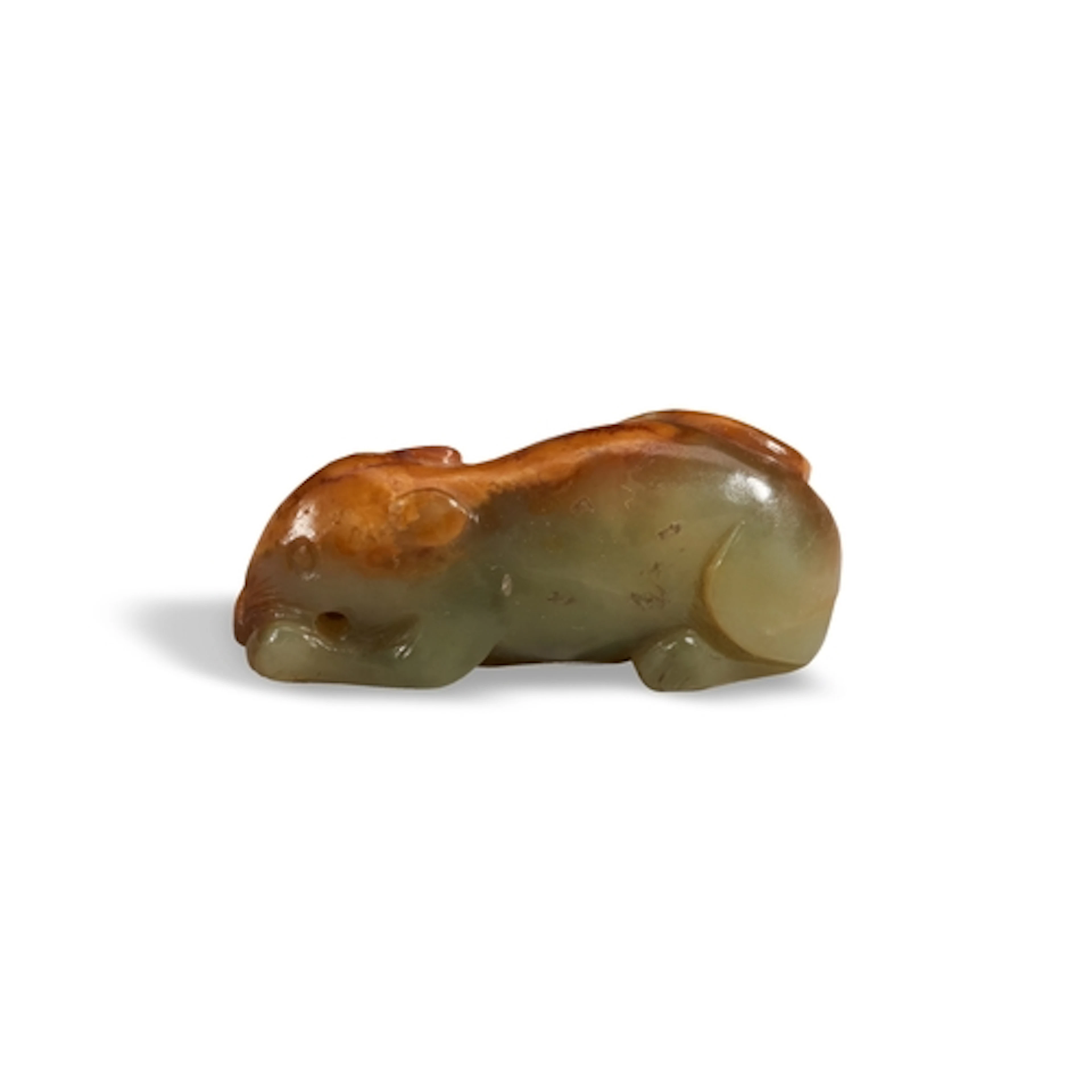 A CELADON AND RUSSET 'RAT' PENDANT MING DYNASTY OR EARLIER ...