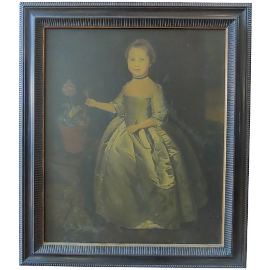 A REGENCY-STYLE FULL LENGTH PORTRAIT OIL PAINTING OF A YOUNG...