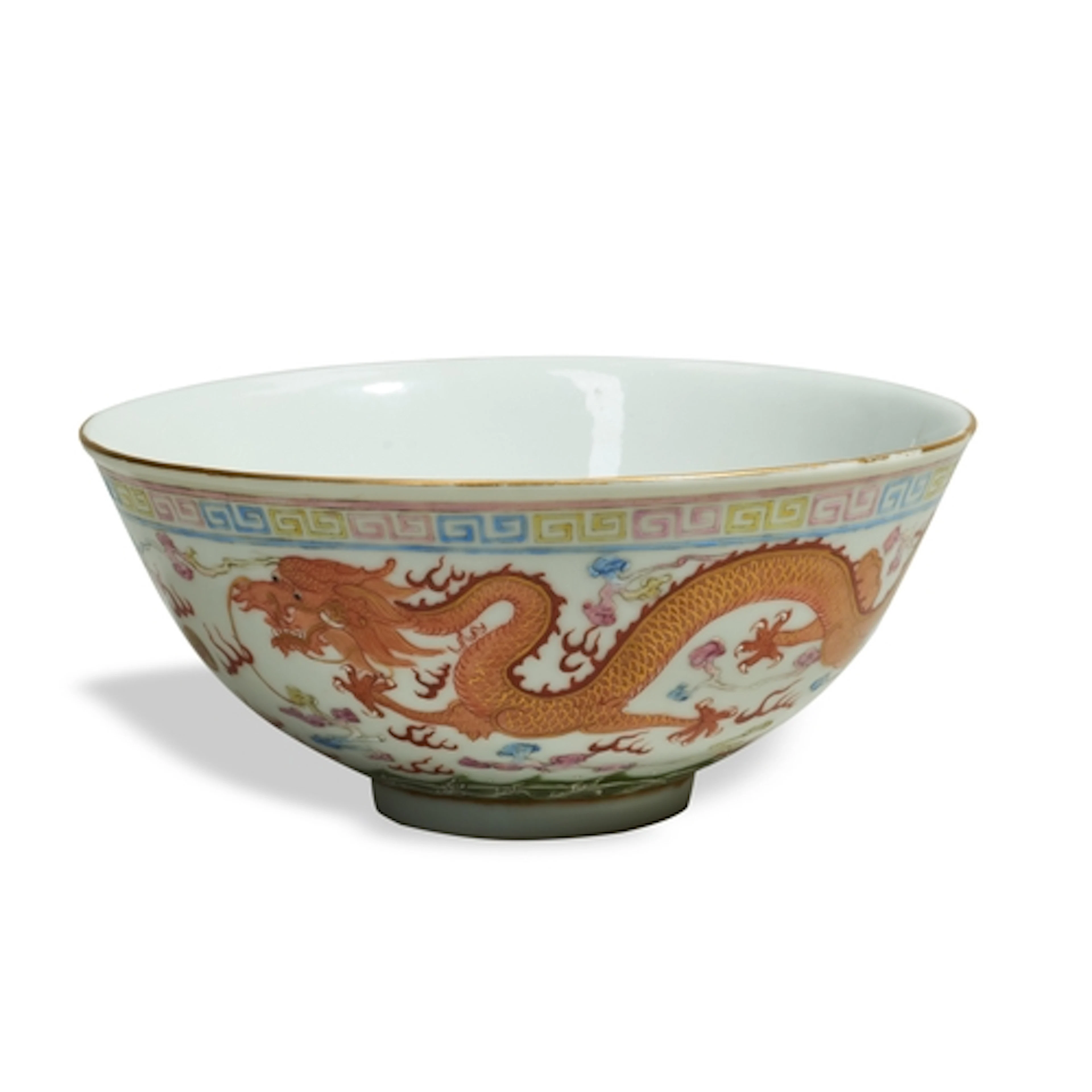 A FAMILLE ROSE 'DRAGON' BOWL GUAUNGXU PERIOD (1875-1908) the...