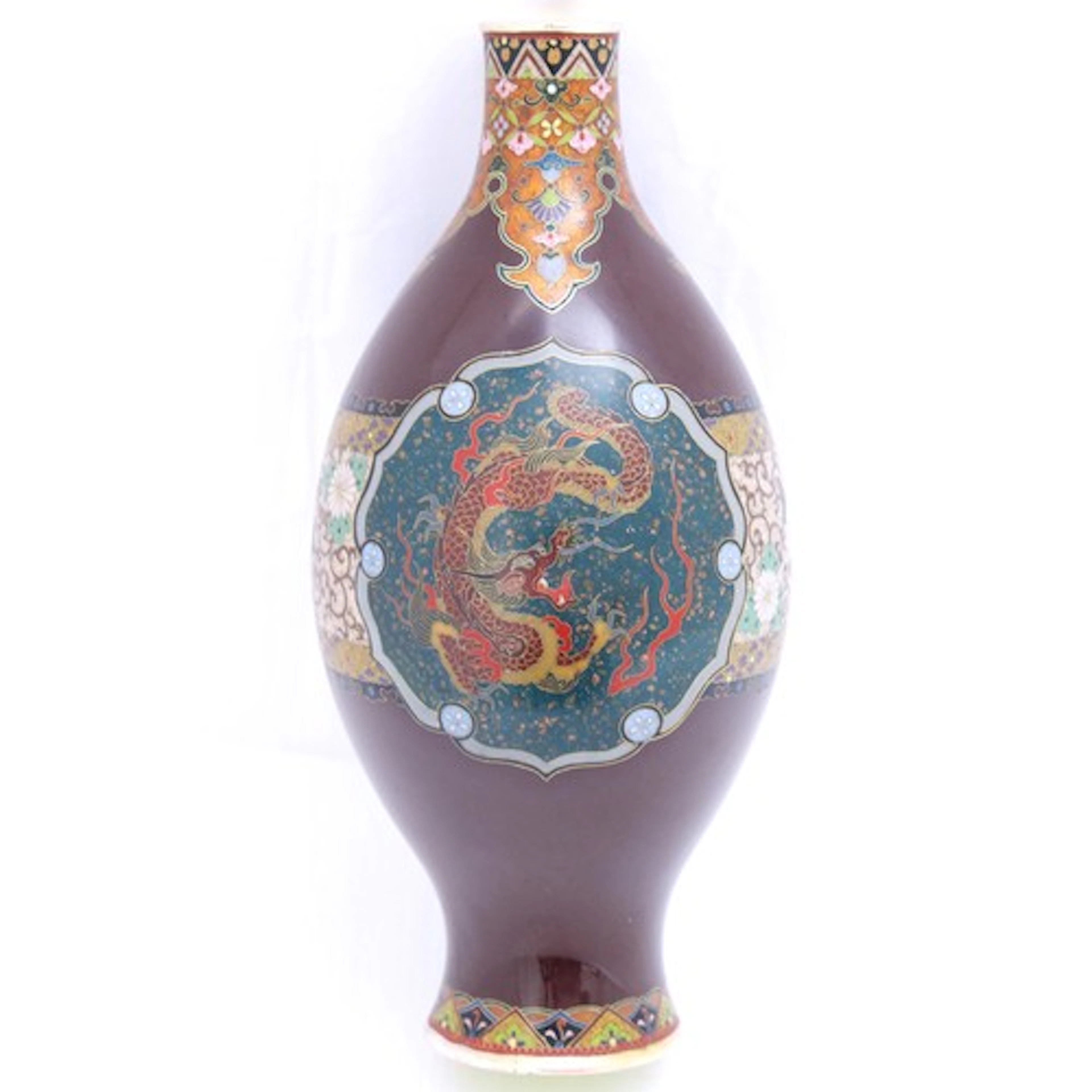 A JAPANESE CLOISONNÉ VASE ATTRIBUTED TO HONDA YASUBURO, MEIJ...