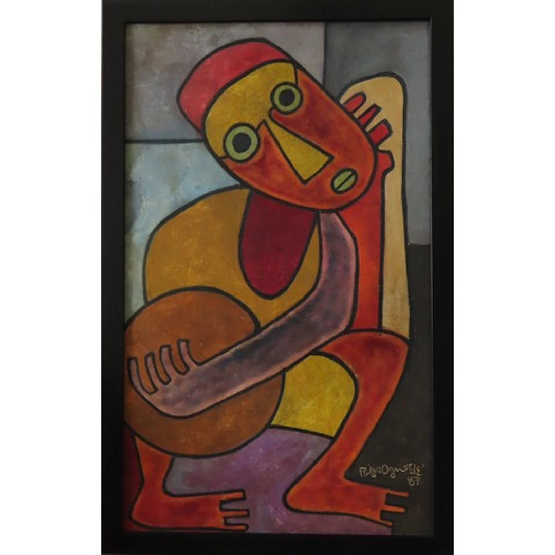 RUFUS OGUNDELE (Nigerian, 1946-1996) UNTITLED OIL ON BOARD (...